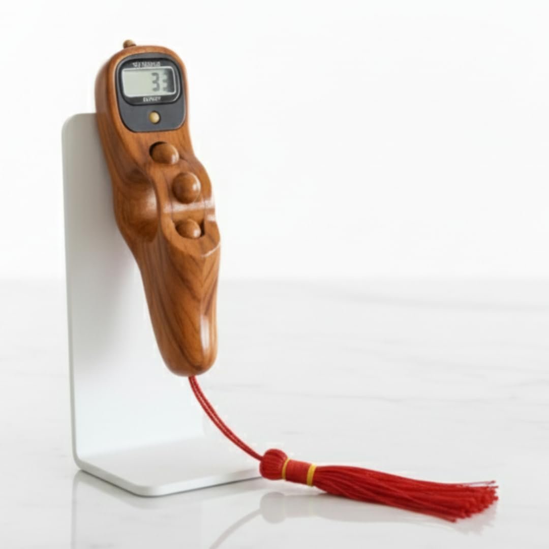 Digital Tasbih Counter with LCD Display | Portable Finger Tally Counter for Islamic Prayer, Zikr & Meditation | Tasbih Islamic Beads Counter | Tally Counter Wooden for Namaz & Dhikr (Multicolor)