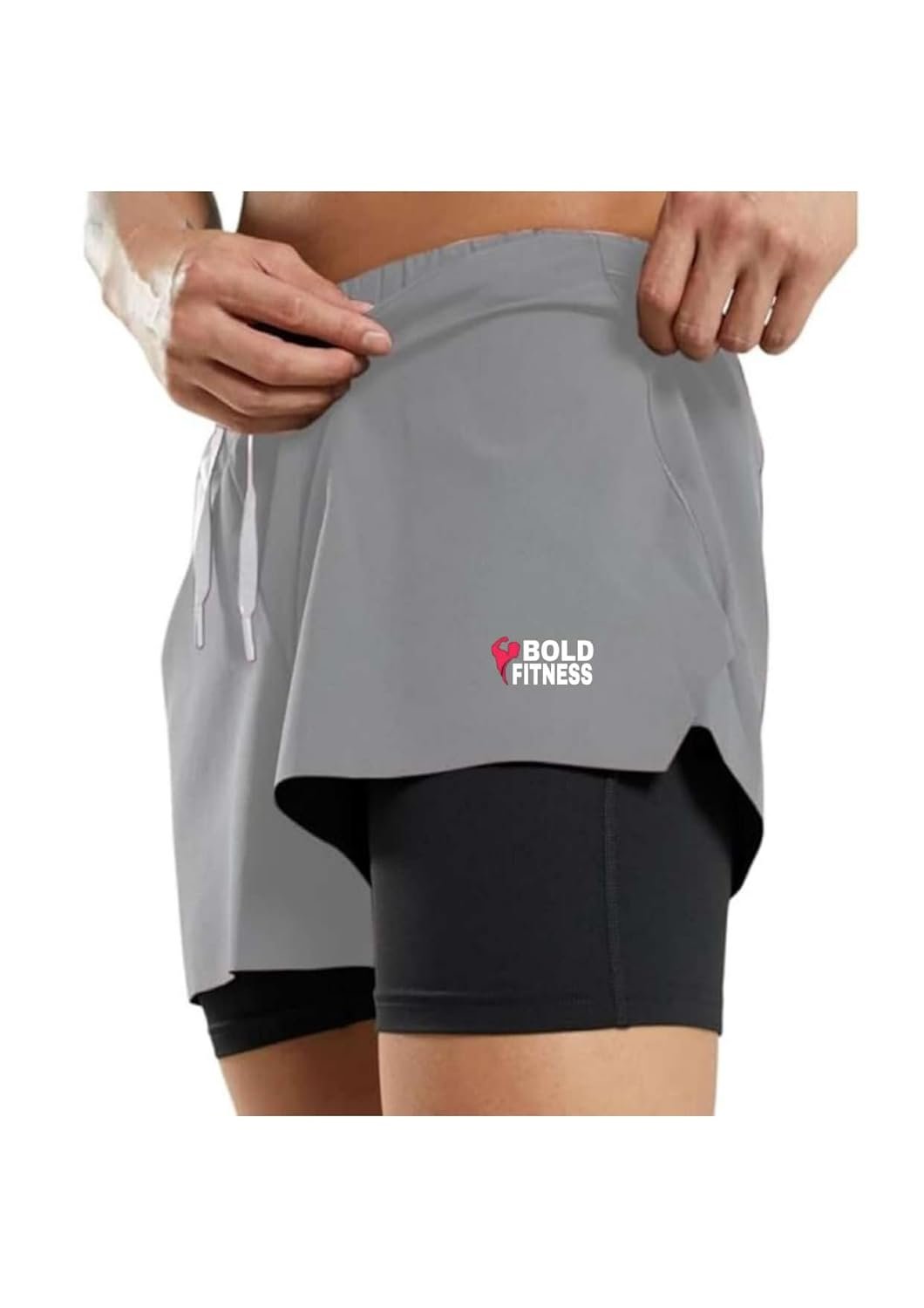 2 in 1 Active Dual Shorts with Inner Tights Layer | Men’s Double Layer Short for Running, Gym & Sports