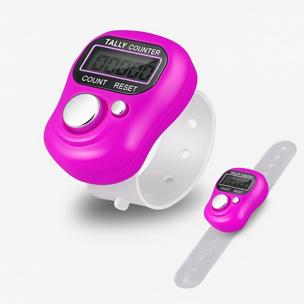 Tally Counter Naam Jap Finger Ring Counter for Chanting Mantra and Meditation | Electronic Name Jap Counter Machine for Mala Japa, Prayer, Yoga, Counting Machine Finger (Multicolor) 1Pic