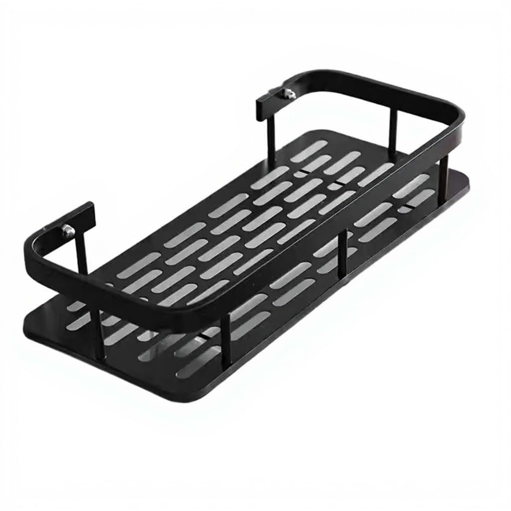 Triangular Bathroom Storage Rack Punch‚ Free Suction Cup Corner Organizer Light Luxury ABS Plastic with Single/Double/Triple Layer Ideal for Bathroom Shower, Counter, and Mirror Attachment Lab