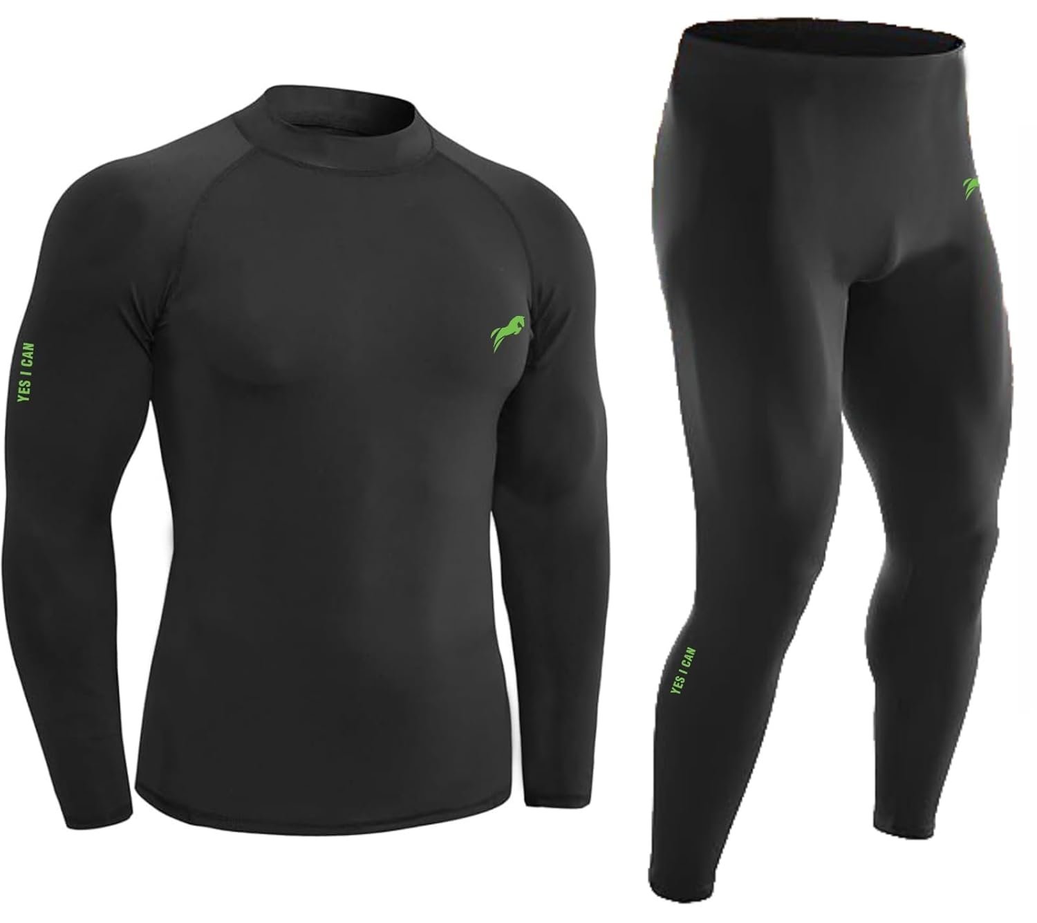JUST RIDER Polyester Spandex Men’s Sports Running Set Compression Shirt + Pants Skin-Tight Long Sleeves Quick Dry Fitness Tracksuit Gym Yoga Suits