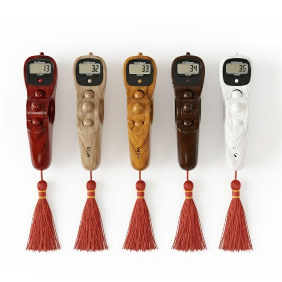 Jaap Counter Machine | Digital Finger Tally Counter & Mala Jaap Counter | Tasbeeh Misbaha Counter for Mantra Jap, Prayer & Cricket Umpire (Multicolor)