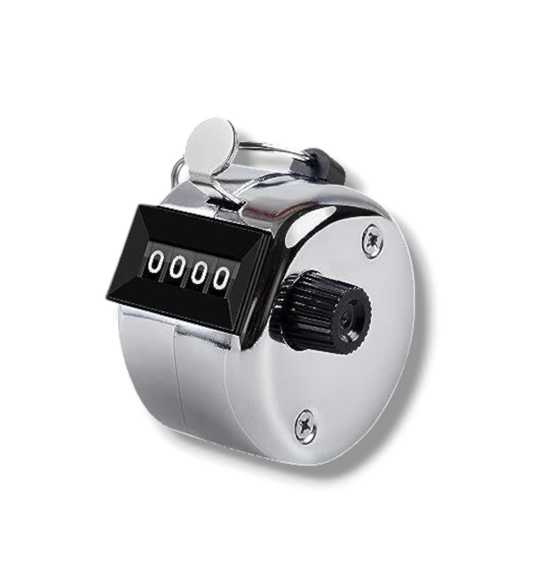 Metal Jaap Tally Counter – 4-Digit Mechanical Counter | Stainless Steel Hand Clicker | Tasbeeh Misbaha Counter | Mala Jaap Counter for Meditation, Prayer & Counting