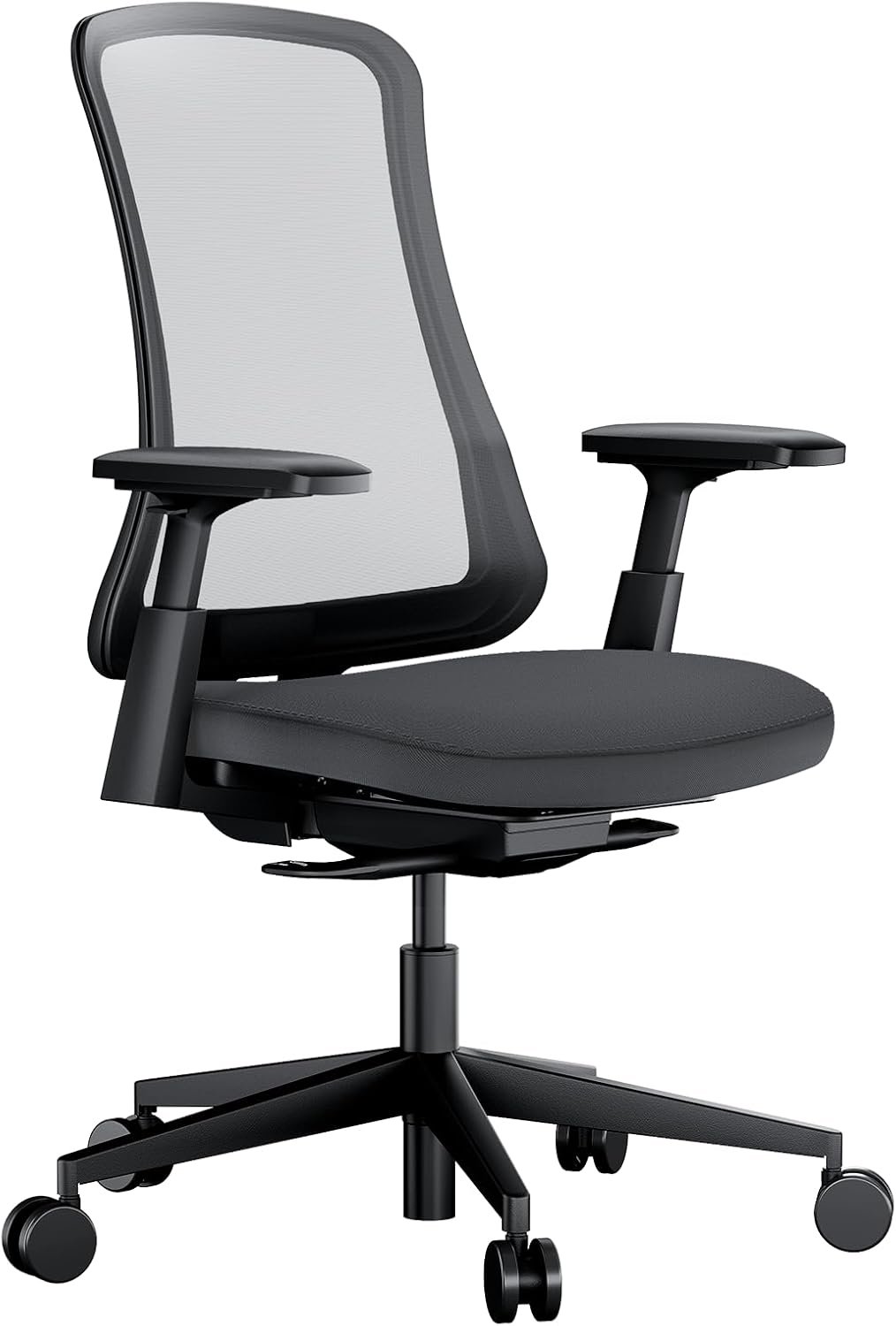 ProtoArc Ergonomic Office Chair – Flexer Computer Chair, Foam Cushion Sliding Seat, Breathable Mesh from Wintex, 125° Reclining Swivel Desk Chairs for Home, Office & Study – Black