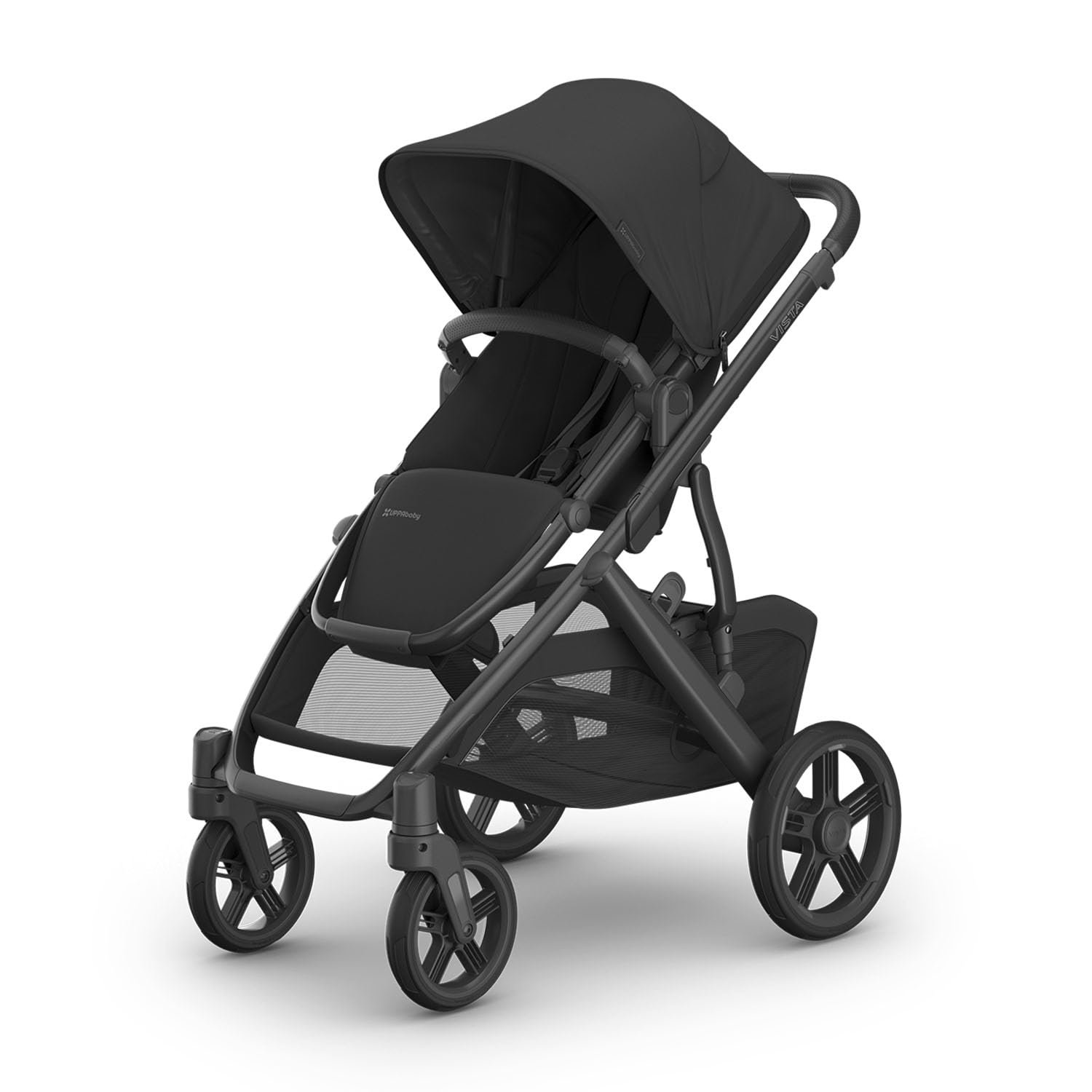 UPPAbaby Vista V3 Convertible Single-to-Double Stroller for Baby & Toddler, 30+ Configurations, Travel System Compatible, All-Wheel Suspension, XL Basket – Jake (Charcoal/Carbon Frame)
