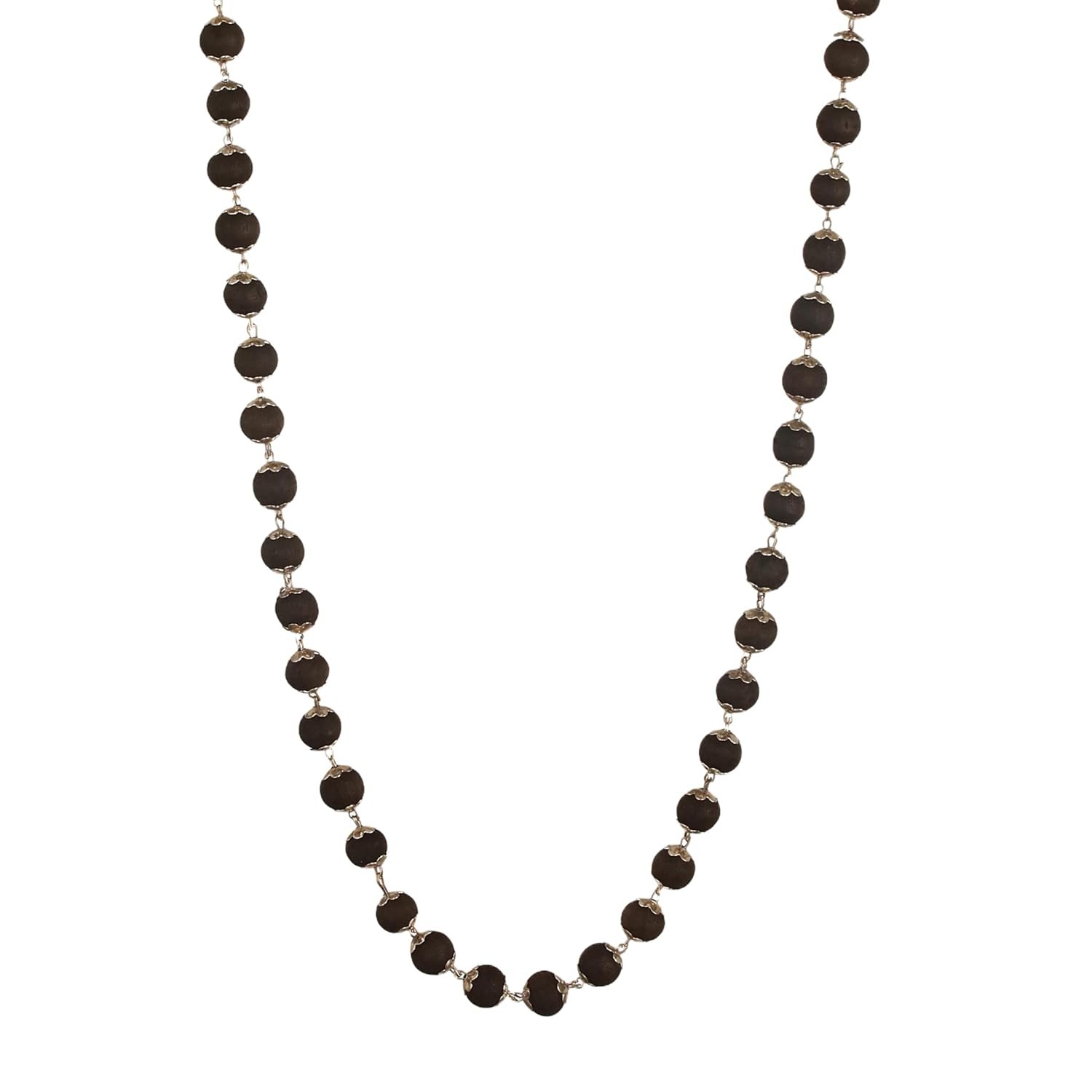 Karungali Mala for Men & Women 54+1 Beads | Natural Karungali Wood Jap Mala Necklace for Meditation, Yoga & Puja | Spiritual Prayer Beads with Certificate of Authenticity