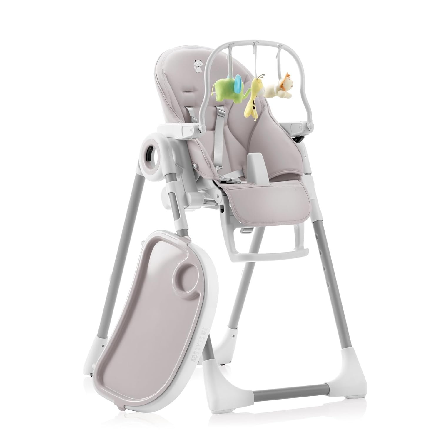 Sweety Fox Baby High Chair Adjustable to 7 Different Heights – Grey Baby Chair – Silla para Comer de Bebe – Foldable High Chairs for Babies and Toddlers