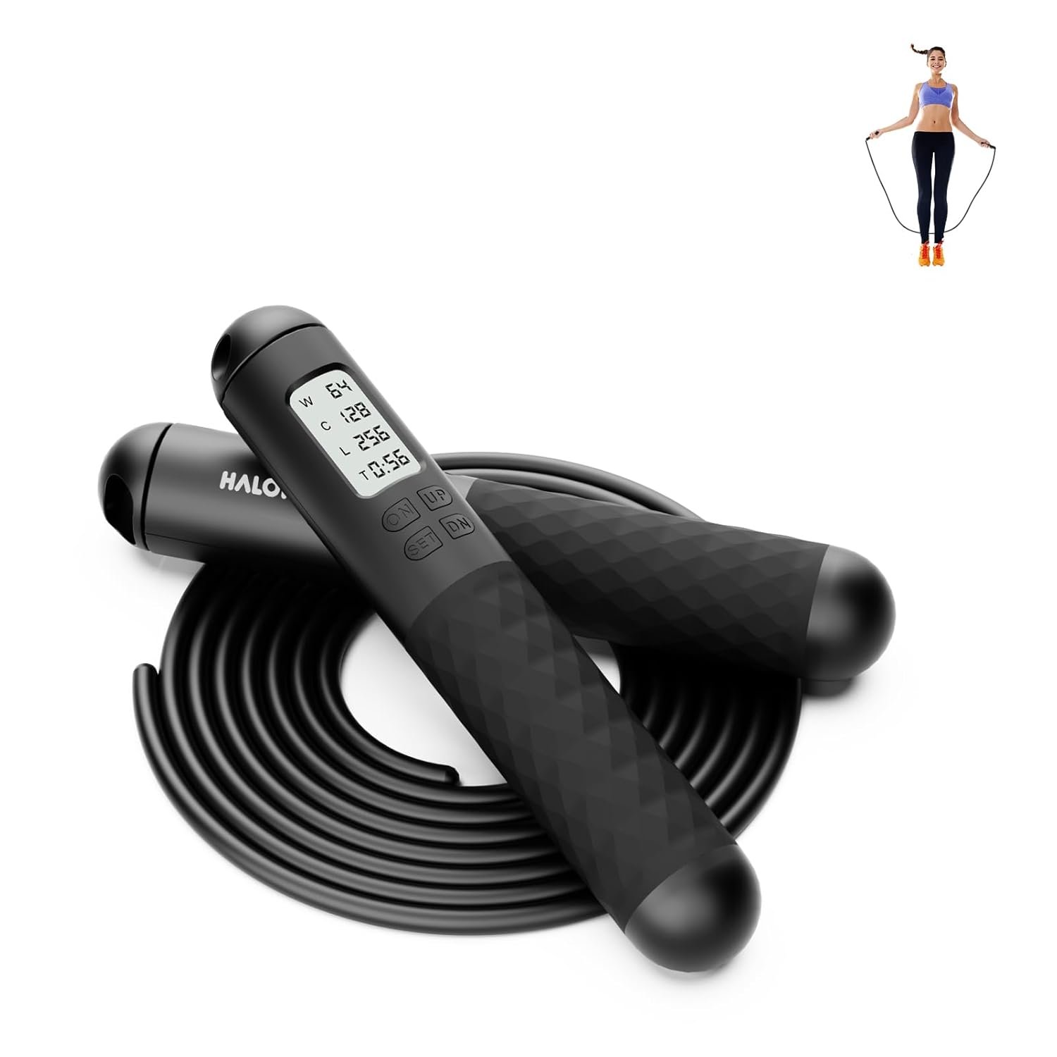 Skipping Rope for Man Women with Counter Jumping Rope with Adjustable Jumping Rope for Men Exercise Fitness Tangle-Free Rapid Speed Professional Skipping Rope