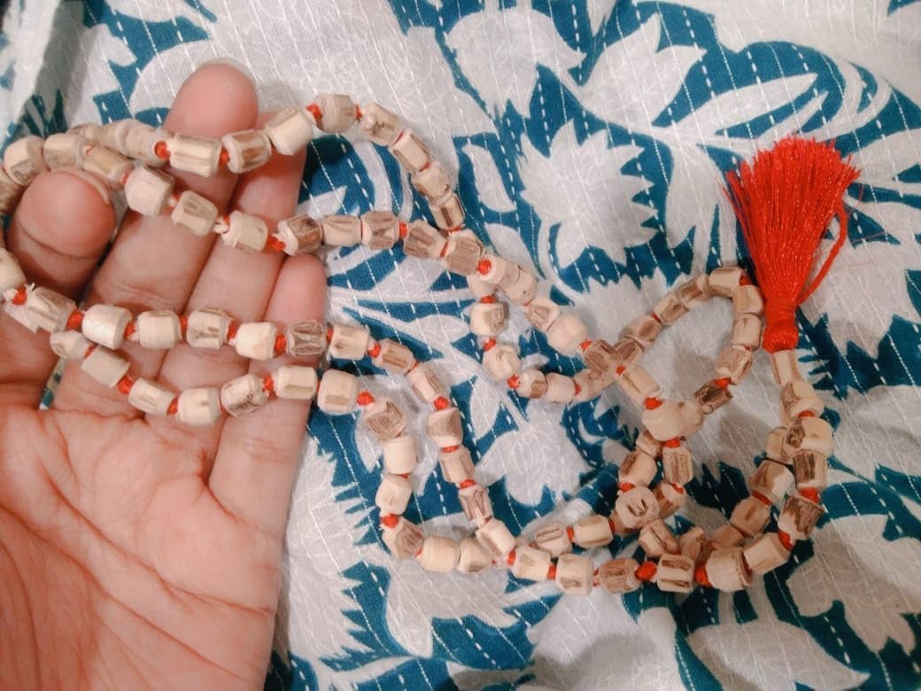 Handmade Holy Basil Rosary Tulsi Mala 108 Beads Original Certified तुलसी माला 108 ओरिजनल Beautiful Collection Krishna Thulasi Tulsi Ki Mala Gale Ki असली तुलसी माला