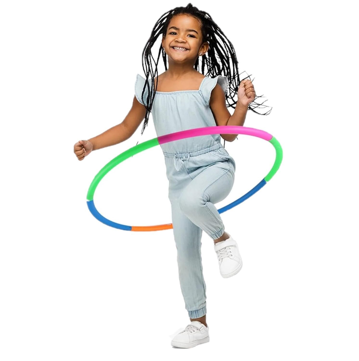 Toyshine Detachable Adjustable 6 Hulla Hoop Pipe Colourful Ring Exercise Circle Ideal for Playing, Pet Training, Gymnastics, Dance, Lose-Weights for Kids Adult (66 cm Diameter)