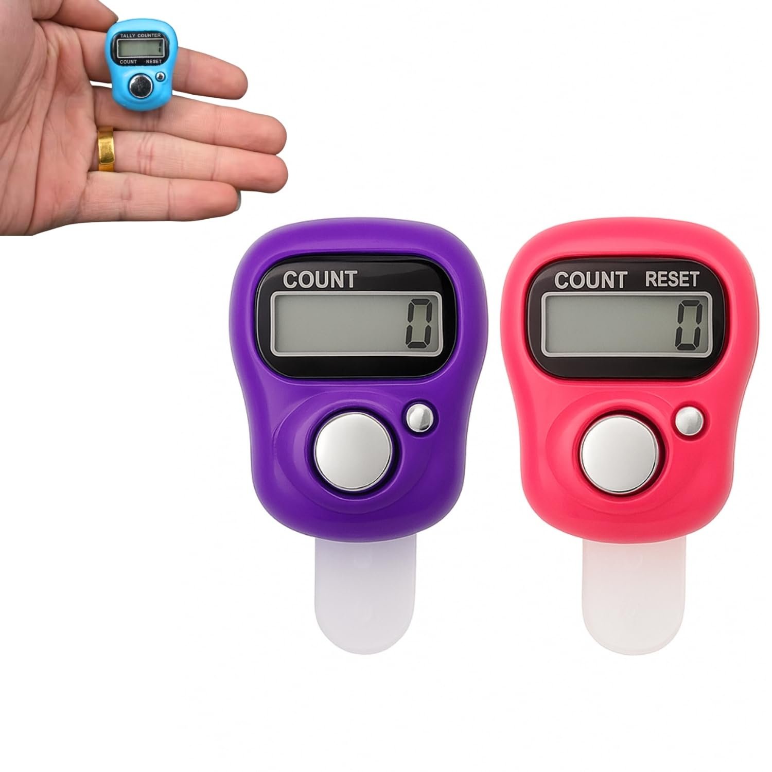 2 Pcs Multicolor Jap Counter for Chanting Mantra Naam Mala Tally Clicker Jaap Counting Machine Digital Japa Tracker Naam Jap for Meditation Prayer Yoga Spiritual