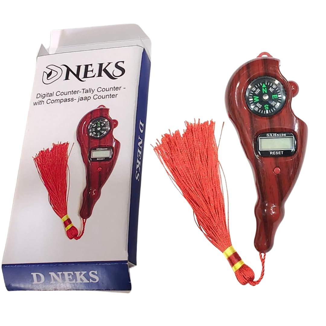 SHRADDHA SABURI D NEKS Prayer Beads Finger Counter for Pooja Meditation Prayer Japa Puja Mala Plastic Bead Portable Rotating Digital Counter (Multi Color)