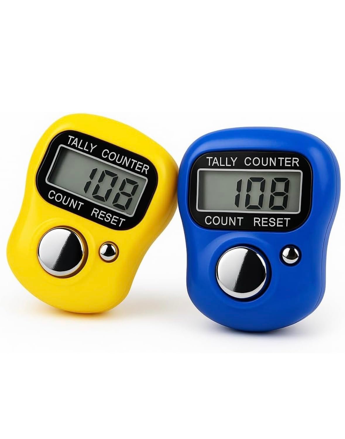 Mala Jaap Counter, Counting Machine for Japa, Naam Jap Counter, Finger Counter Ring, Set of 2 (Multicolor)