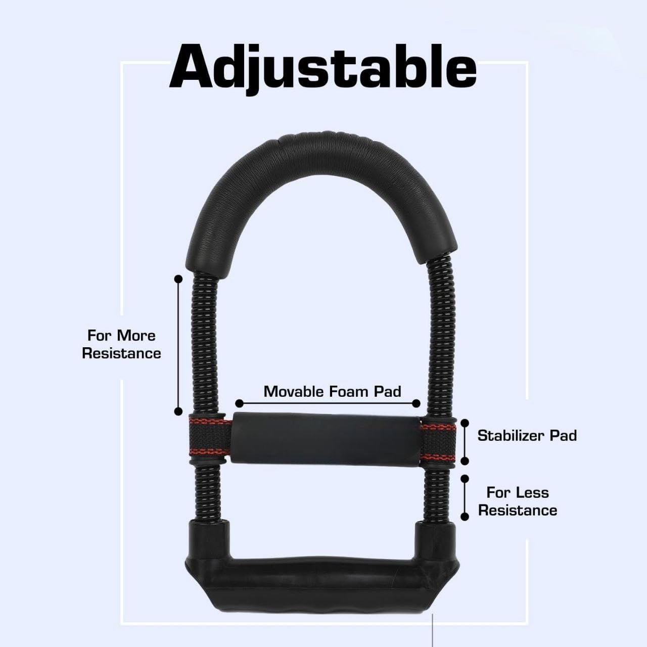 Forearm Strengthener Wrist Exercise Equipment Arm Strengthener Grip Strengthener Fitness Equipment Home Gym Equipment For Men & Women,Adjustable Resistance, Ideal for Athletes and Musicians(Black)