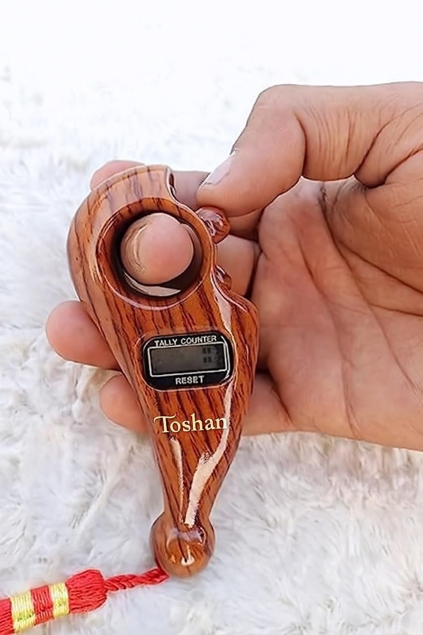 TOSHAN Mantra Jaap Digital Counting Machine Finger Unique Design Prayer God Name Hand Finger Manual 5-Digit Tally Counter Device Tasbeeh Misbaha Finger Counter (Pack of 1)