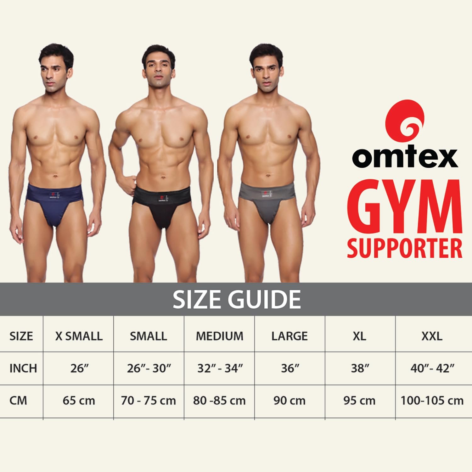 omtex Athletic Gym Jockstrap Cotton Supporter