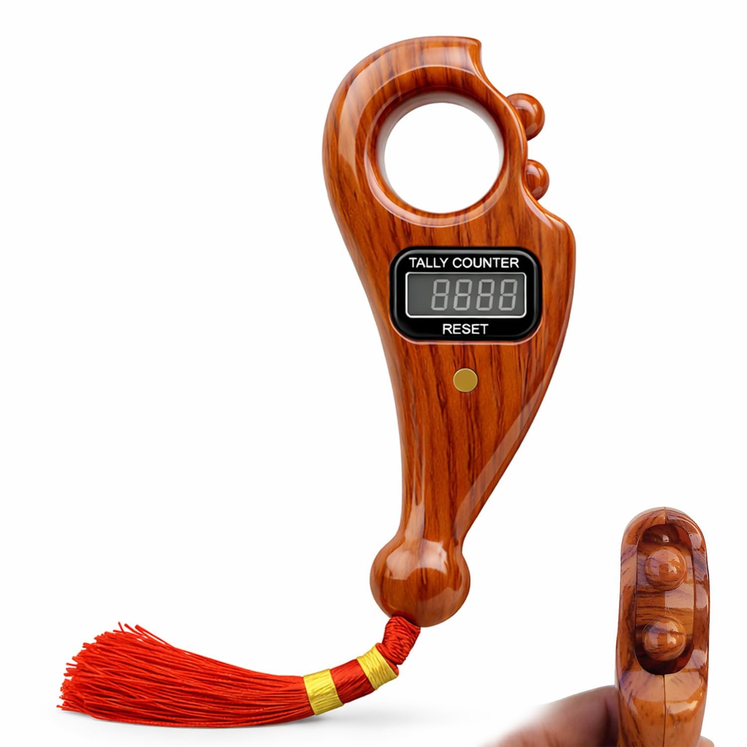 AVORA Digital Finger Counter for Pooja, Meditation & Prayer | Portable Japa Mala Counting Device with LCD Display | Silent Electronic Tally Counter Ring for Chanting, Naam Jap & Spiritual Practice