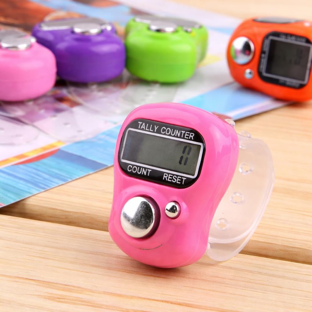Tally Counter Naam Jap Finger Ring Counter for Chanting Mantra and Meditation | Electronic Name Jap Counter Machine for Mala Japa, Prayer, Yoga, Counting Machine Finger (Multicolor)