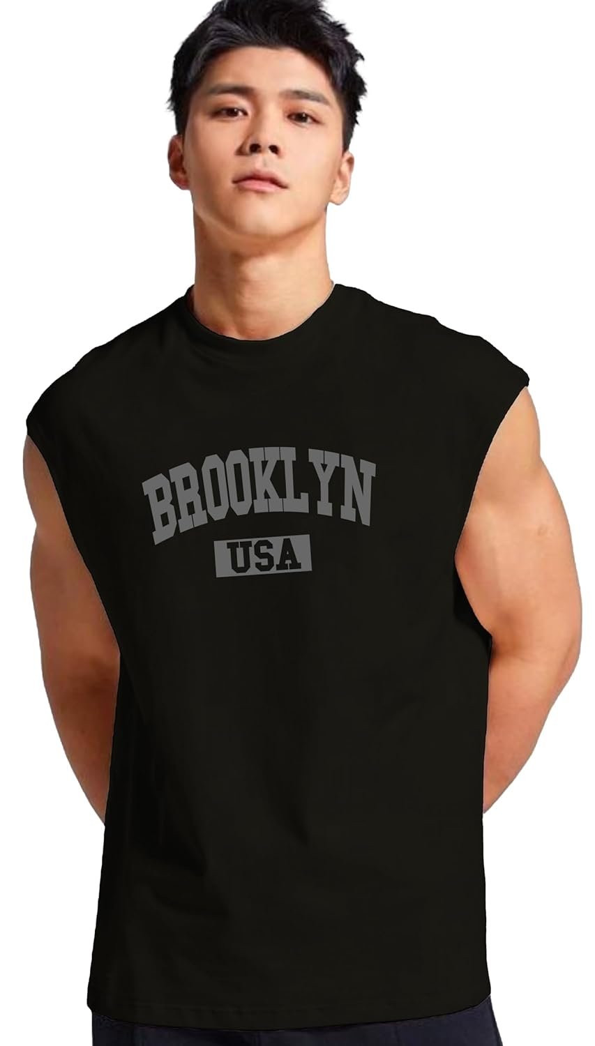 JUARI BE A GENTLEMAN Men’s Sleeveless Tank Top – Premium Cotton Blend Muscle Fit Gym Vest | Casual Summer Workout Shirt | Breathable & Lightweight Fitness Wear for Bodybuilding, Running & Daily Use