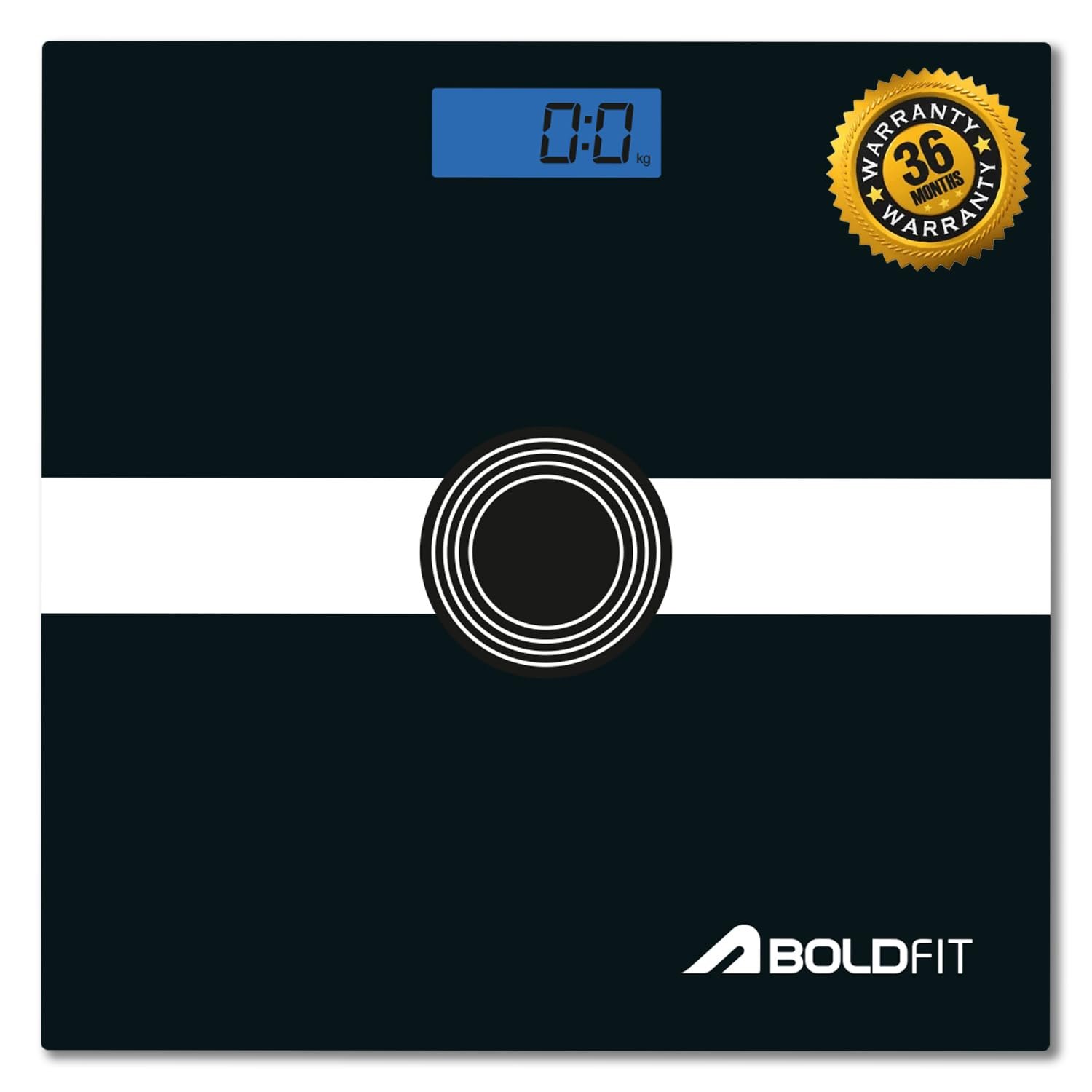Boldfit Weight Machine for Home Digital Weighing Machine for Human Body with LCD Display Max Weight Capacity 180Kgs (Batteries Not Included) – Bathroom Scale for Home