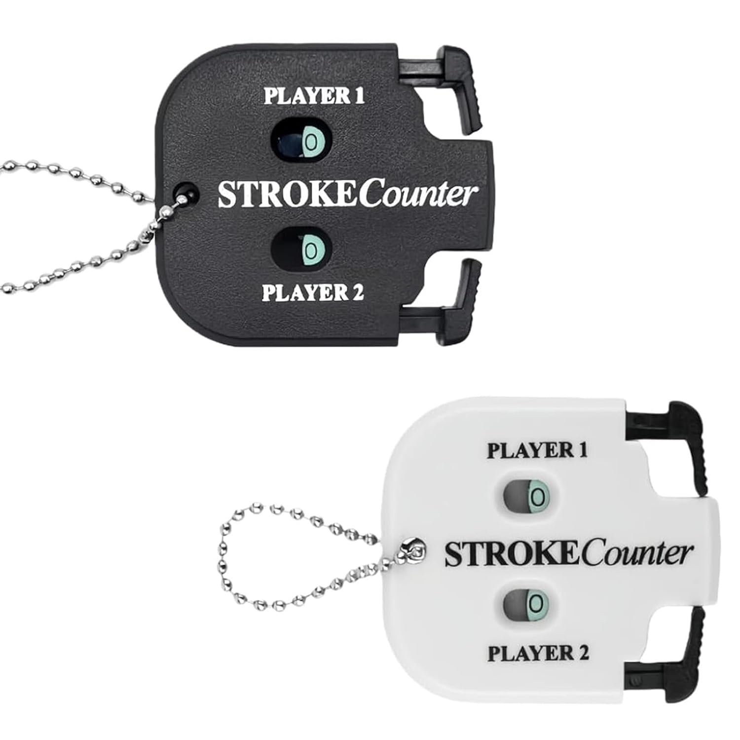 2 PCS Golf Accessories for Men, Square Golf Score Counter, Tournament Practice Stroke Tracker, Black and White Golf Accessories Set