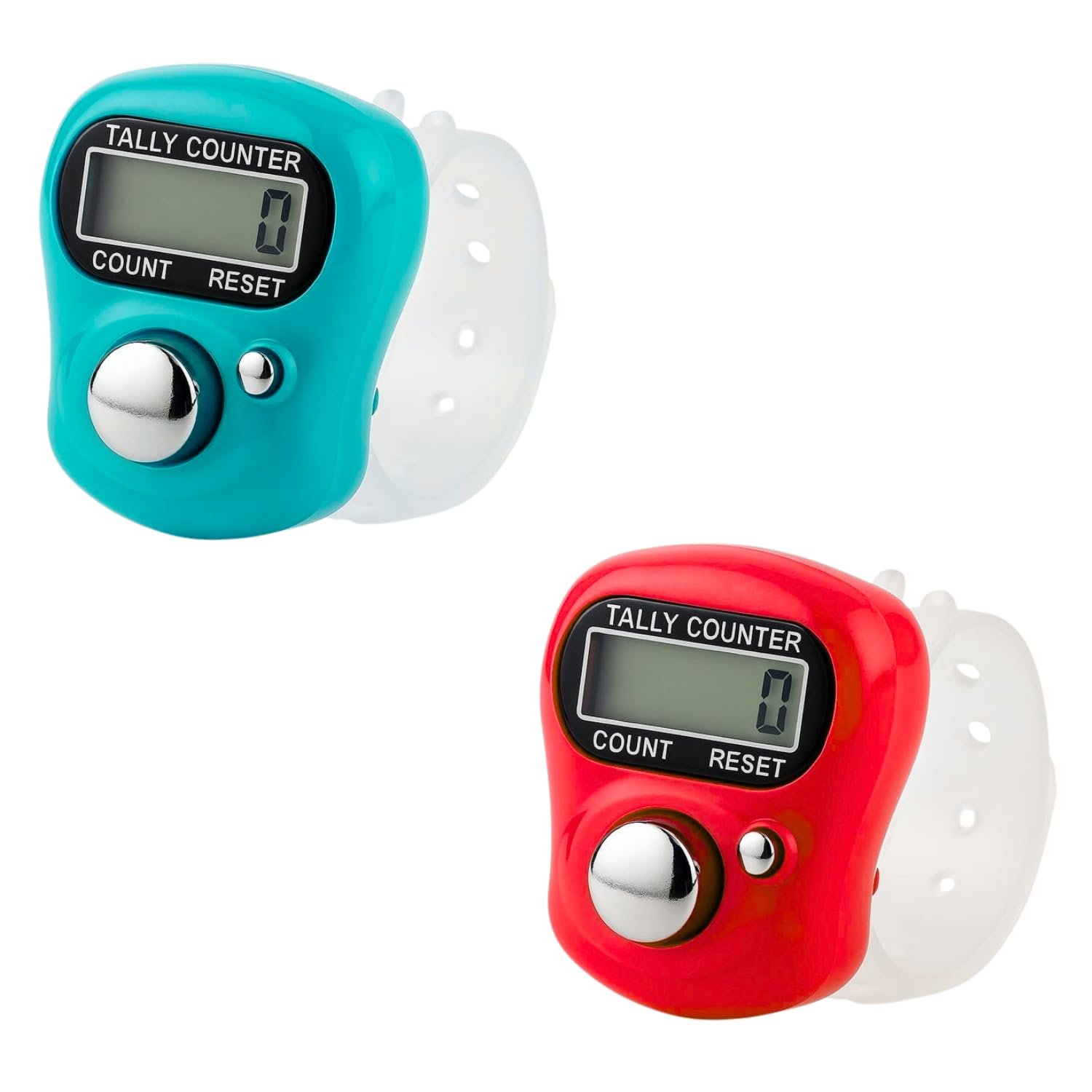 Digital Finger Ring Tally Counter for Naam Jap, Mantra Chanting & Prayer | Multiuse Japa Counter Machine, Jap Mala Counter, Cricket Umpire & Exercise Counting Device (2 Qty, Multicolor)
