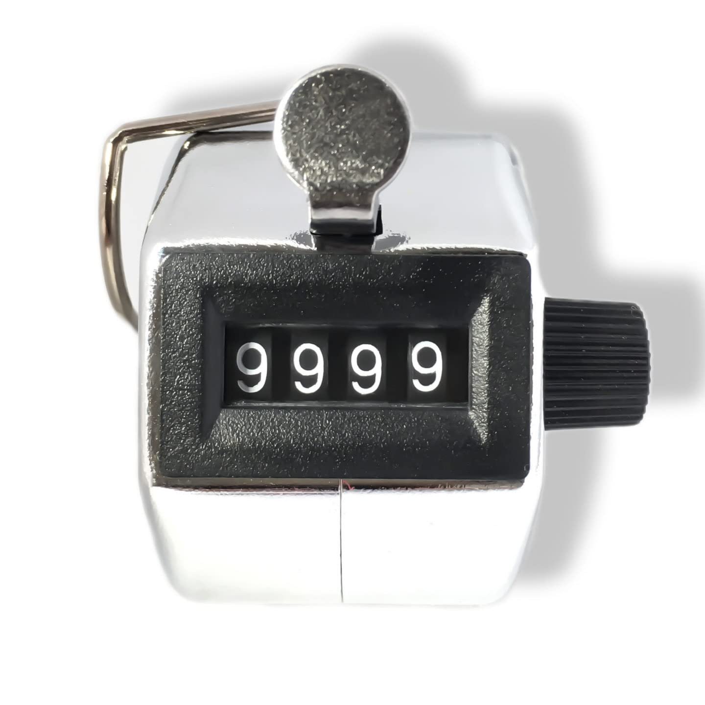 SYGA Hand Tally Counter, Digit Number Lap Counter Manual Mechanical Clicker with Finger Ring – Silver