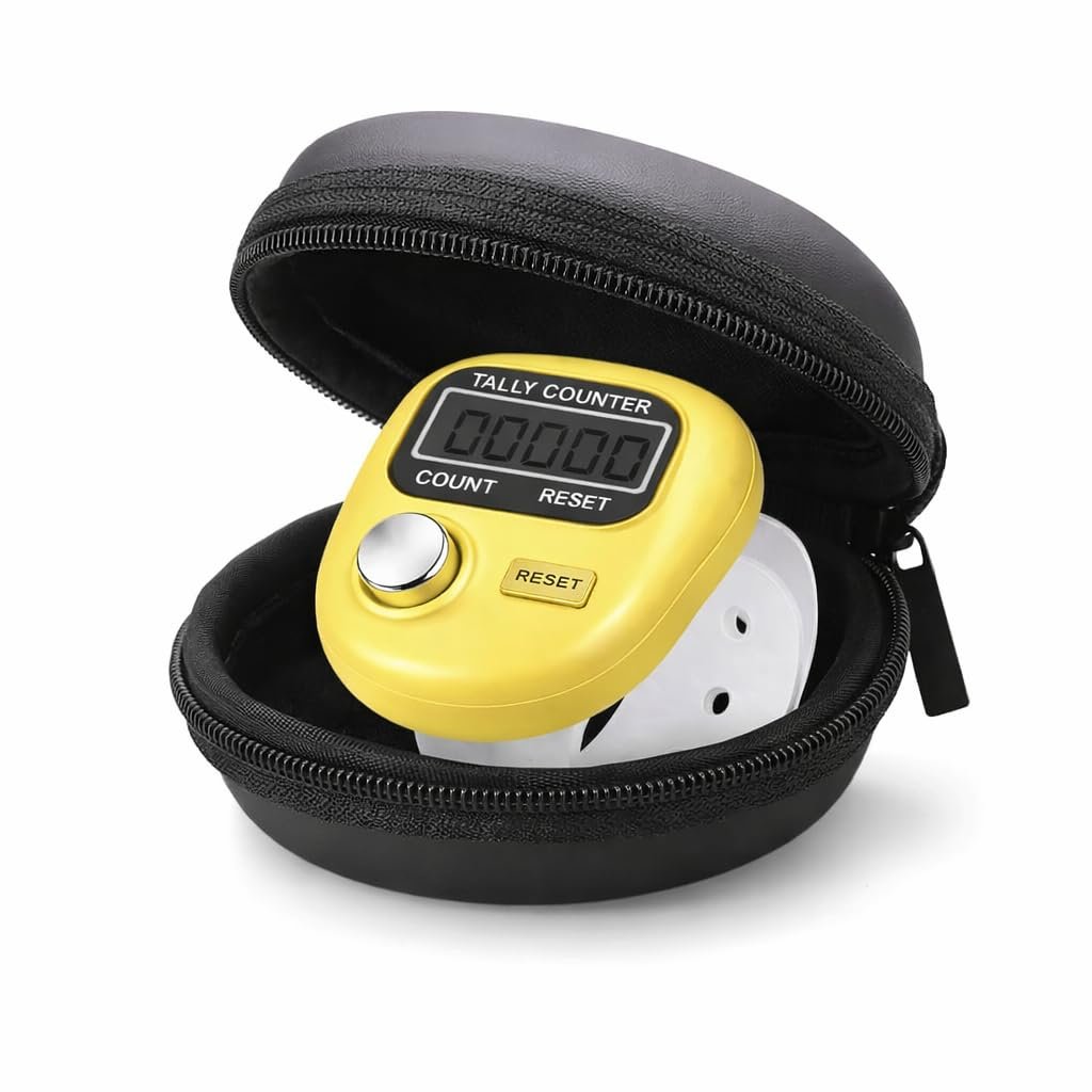 5-Digit Tally Clicker Counter Finger Ring with Pouch | Electronic Light Digital Counting Machine for Cricket Umpire and Various Counting Purpose