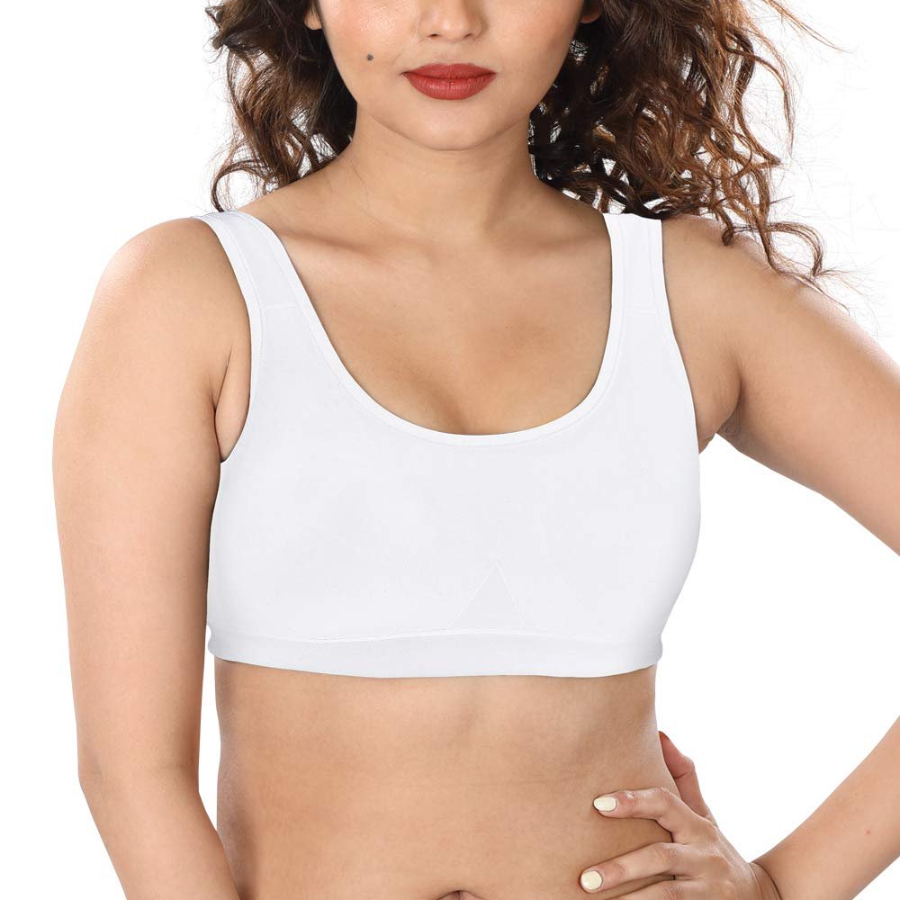 dermawear Women’s Blended Cotton Non Padded Non-Wired Sports Bra