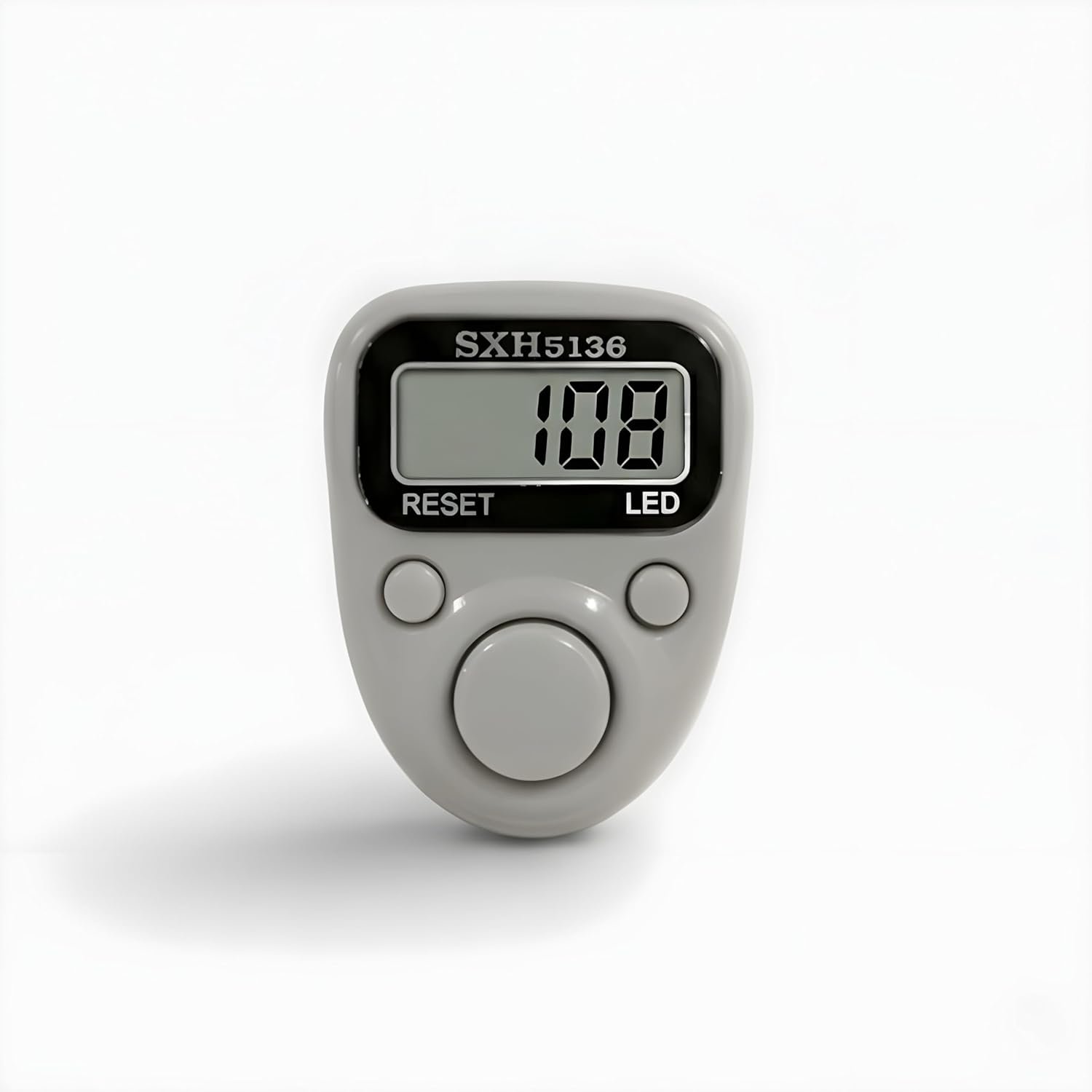 Digital Hand Tally Counter, Green, LED Display, with Reset Button (Model No-512) (Grey)