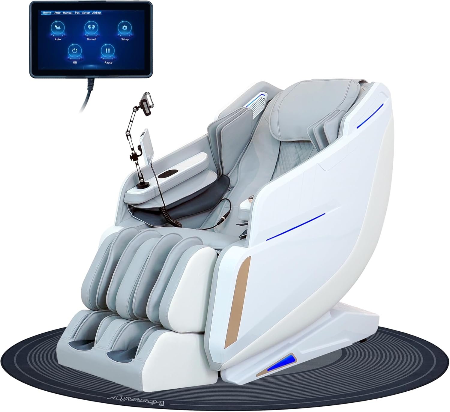 4D Massage Chair Full Body Zero Gravity SL-Track Real Relax Massage Chair Recliner-Shiatsu,Heat,Calf-Extension,20-Massage Technique,Thai Yoga Stretch,Foot Roller,AI Voice,Touch Screen,Wireless Charge