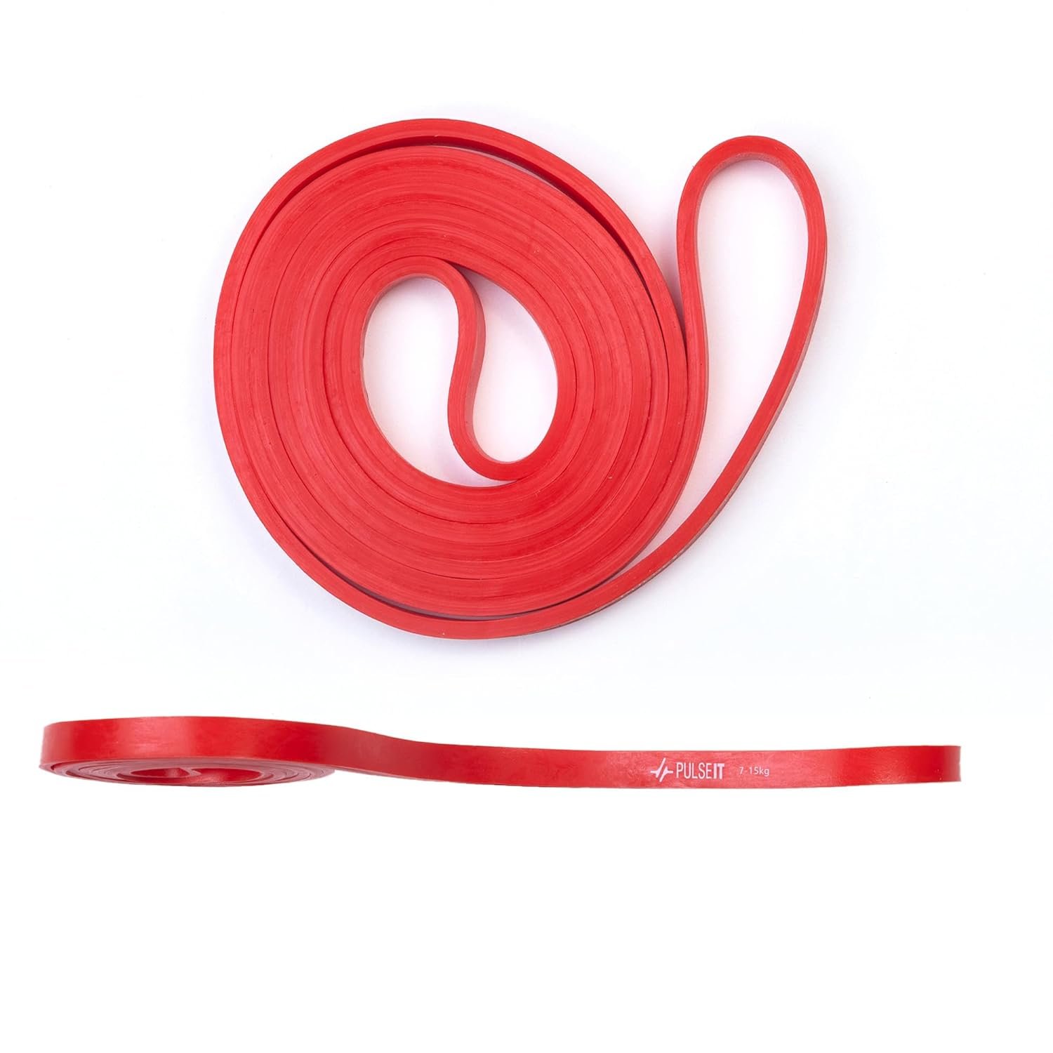 PulseITLoopBand Heavy Resistance Band for Exercise & Stretching, Pull Up Band Suitable in Home & Gym Workout, Power Bands for Men & Women. (Material: Natural Rubber) (Red (7-15kg))