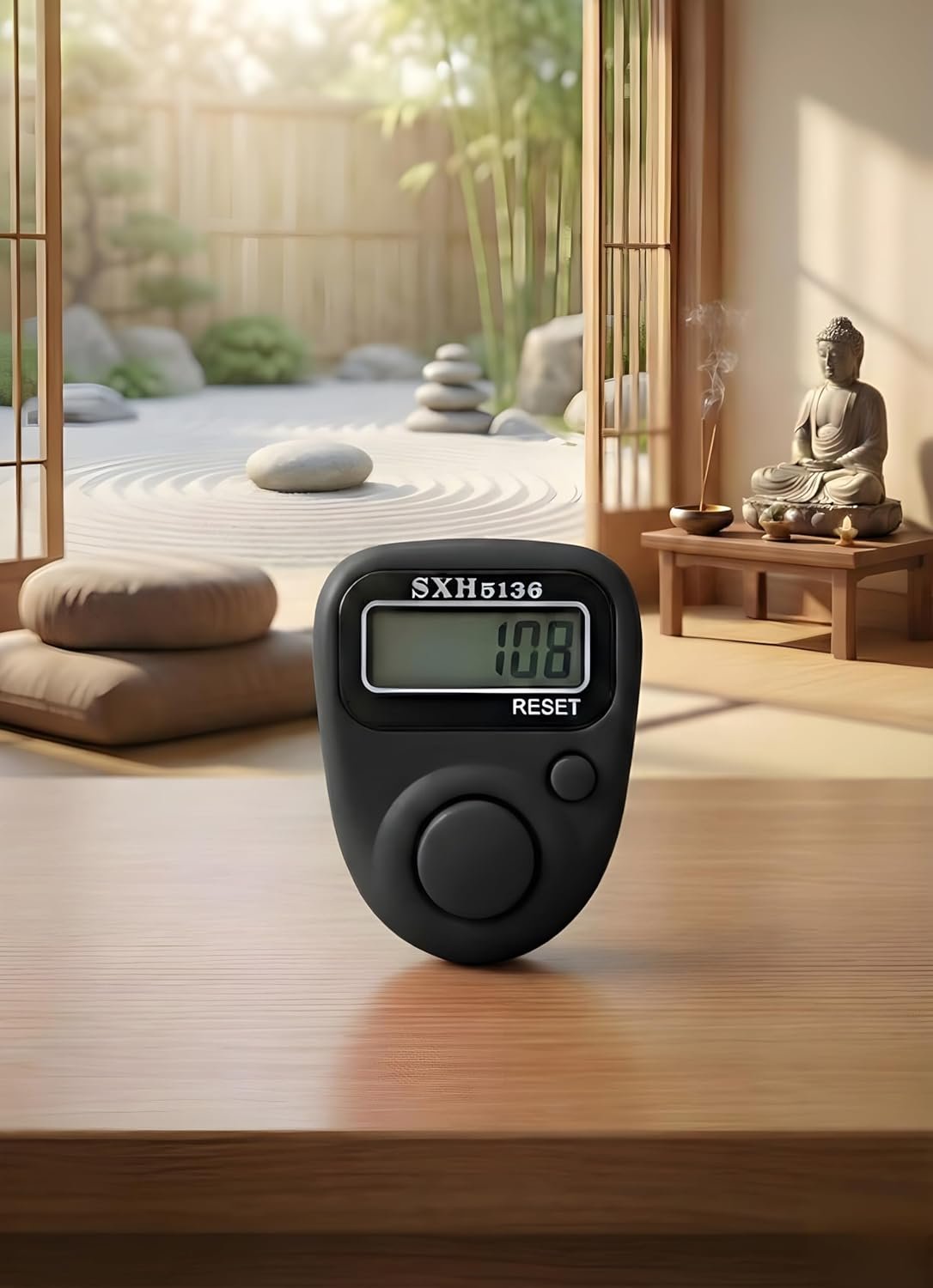 Digital Counter Tally Counter, Pink, LCD Display, Reset Button, Meditation Prayer Yoga (Model No-511) (Black)