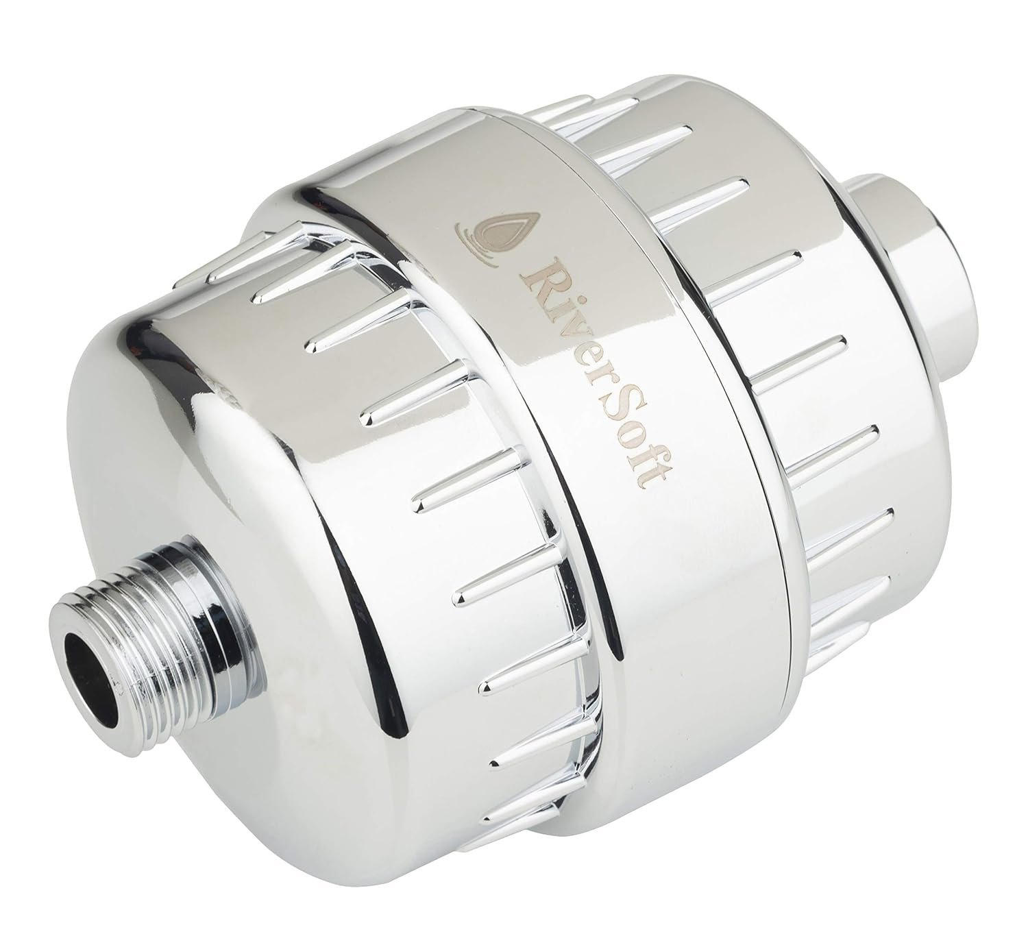 RiverSoft Bliss 15 Shower and tap Filter for high Hardness | Water Softener for Bathroom | Hard Water Filter for tap (Chrome)