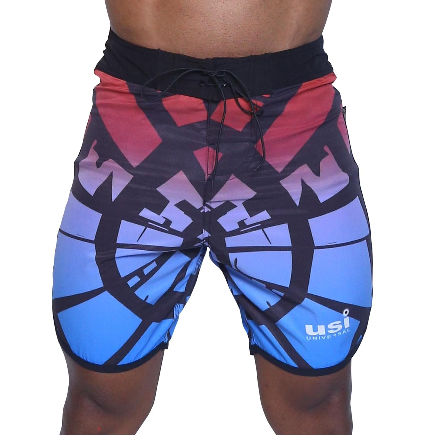 USI UNIVERSAL 411CG Cracked Glass Sports Shorts for Men, Physique Board Short for Fitness, Polyester Elastane Construction