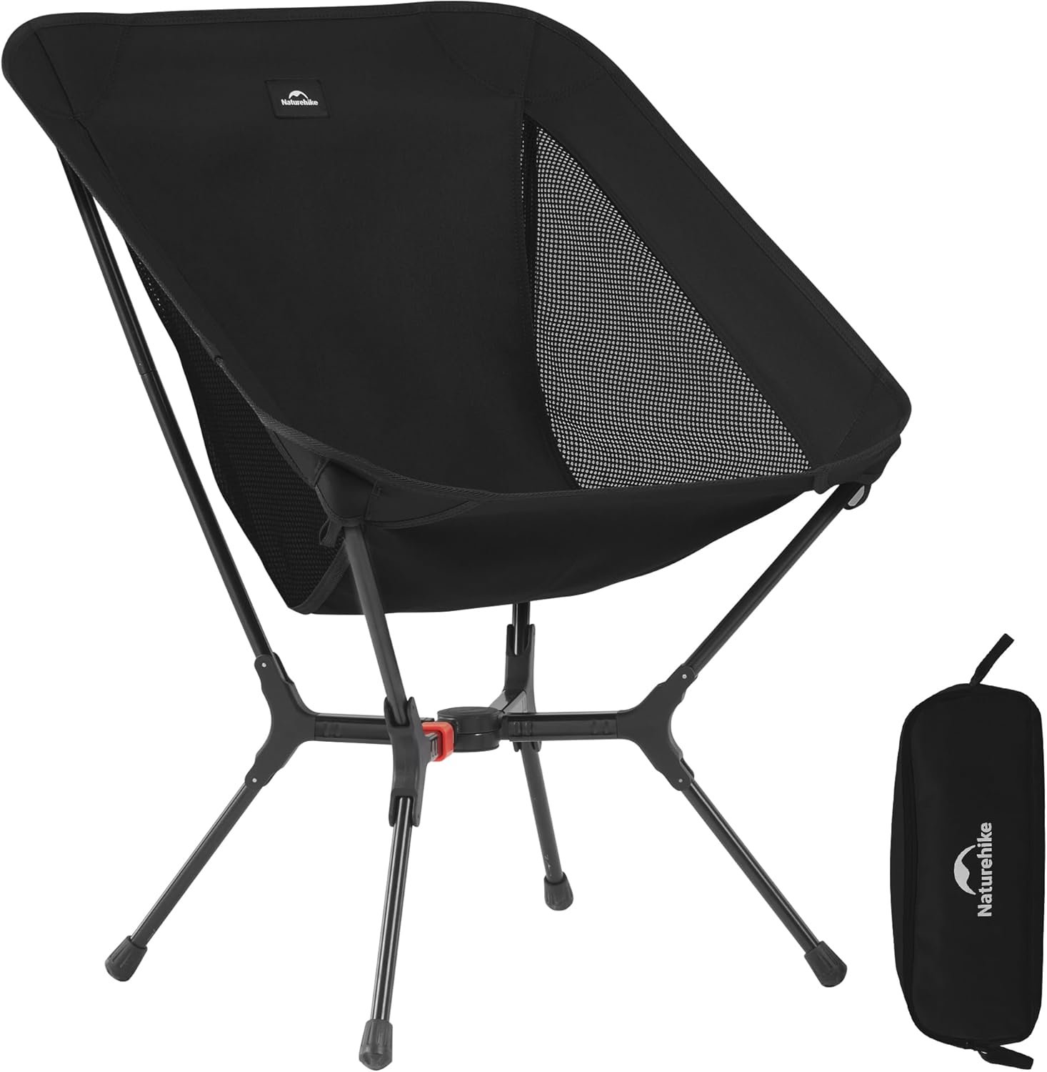 Naturehike YL01 Snap Camping Chair, 1 Second Setup Frame, 441lb Capacity Camp Chair, Portable & Lightweight Backpacking Chair