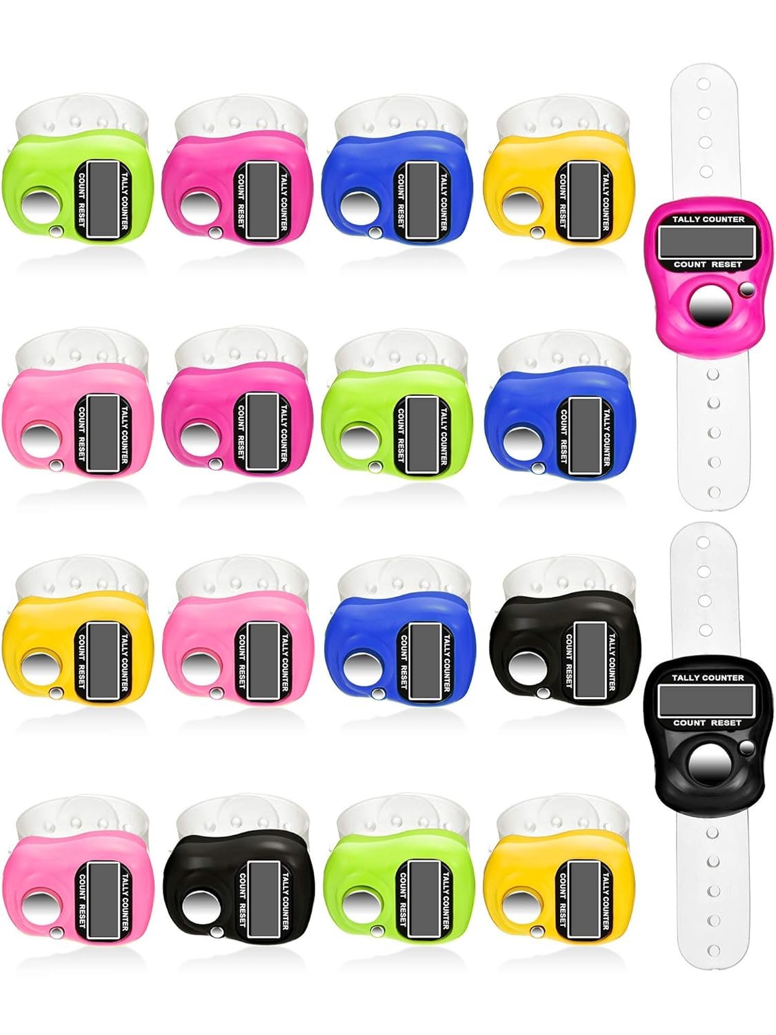 SUREMART Digital Finger Ring Tally Counter with LED Display – Mini Electronic Japa Mala Clicker for Meditation, Chanting, Score Counting & Knitting TC-1