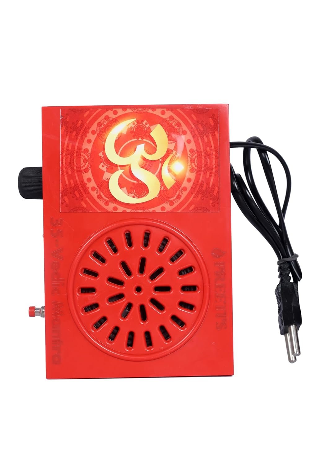 Shree Akhand Jaap Gayatri Mantra Box, Hindu Religious Continuous Chanting Box, Mantra Chanting Machine for Peace, Meditation, Spiritual, Pooja, Vedic Mantra Machine (Red & White)