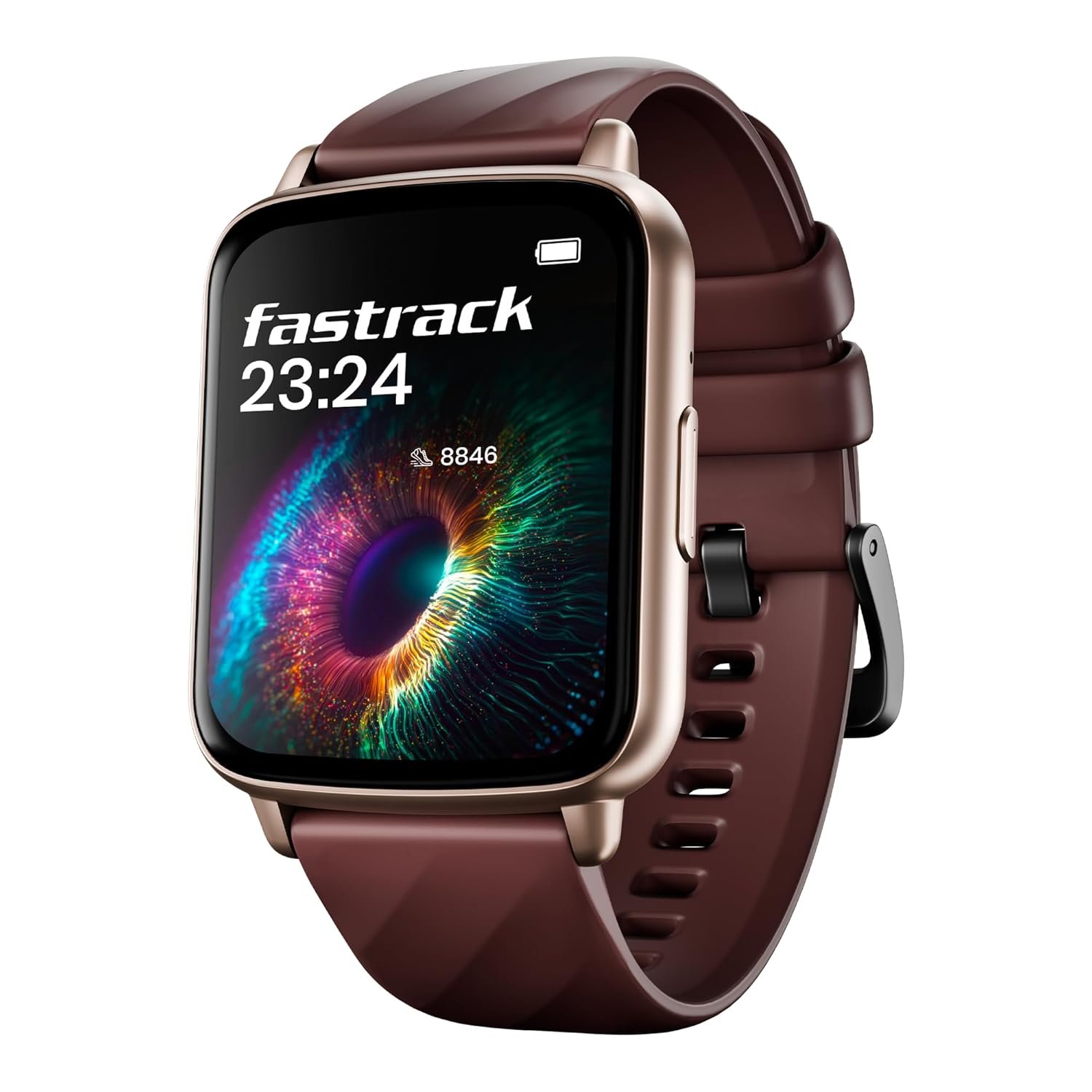 Fastrack Volt S1 Smart Watch for Man and Women Latest with 1.83″ Display, Silicone Strap, BT Calling, 100+ Sports Modes, Heart Rate, SpO2, IP68, Ideal Smartwatch for Boys and Girls (Wine Red)