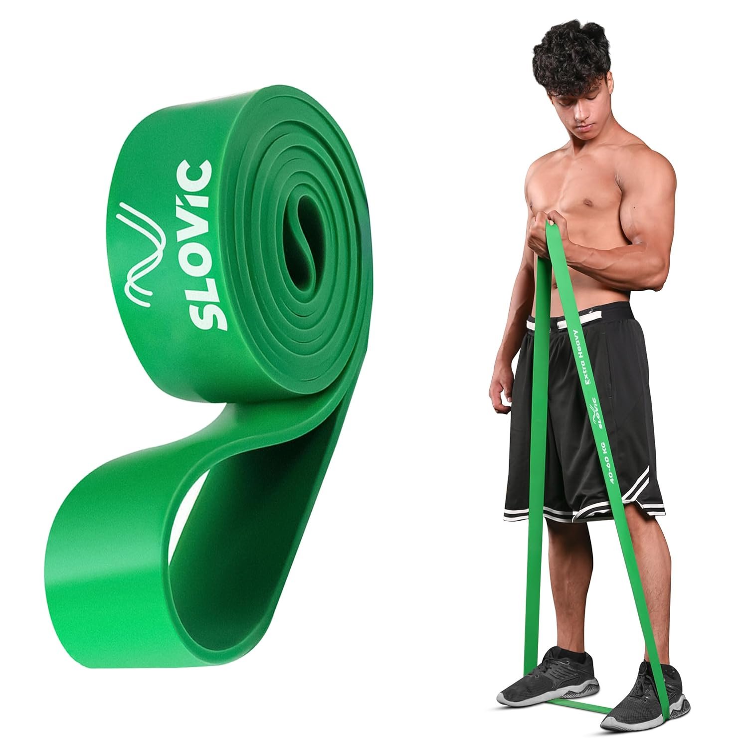 Slovic Latex Resistance Band for Workout [40-60 KG] | Resistance Band Set | Exercise Band & Stretching Bands for Exercise for Home Workouts | Gym Equipment for Home Workout | Ideal for Men & Women