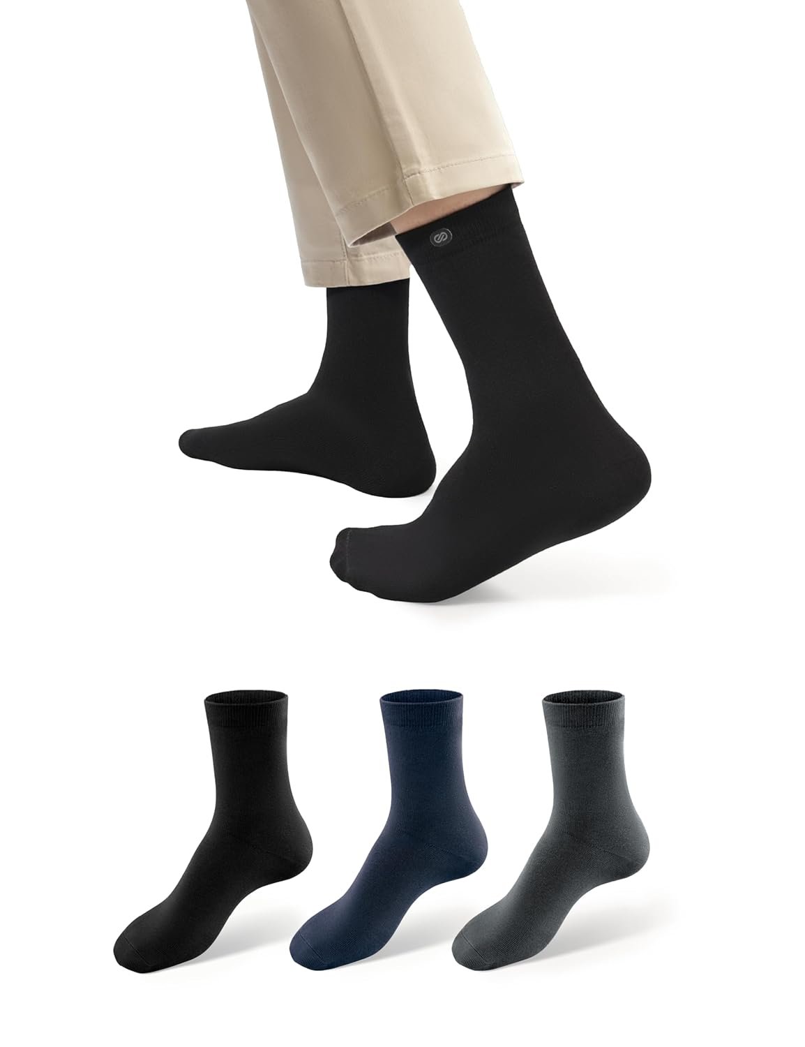 Symbol Premium Men’s Ultra Soft Bamboo Socks Unisex | Odour-Free & Anti-bacterial | Available in Combo Packs in Crew Length & Ankle Length