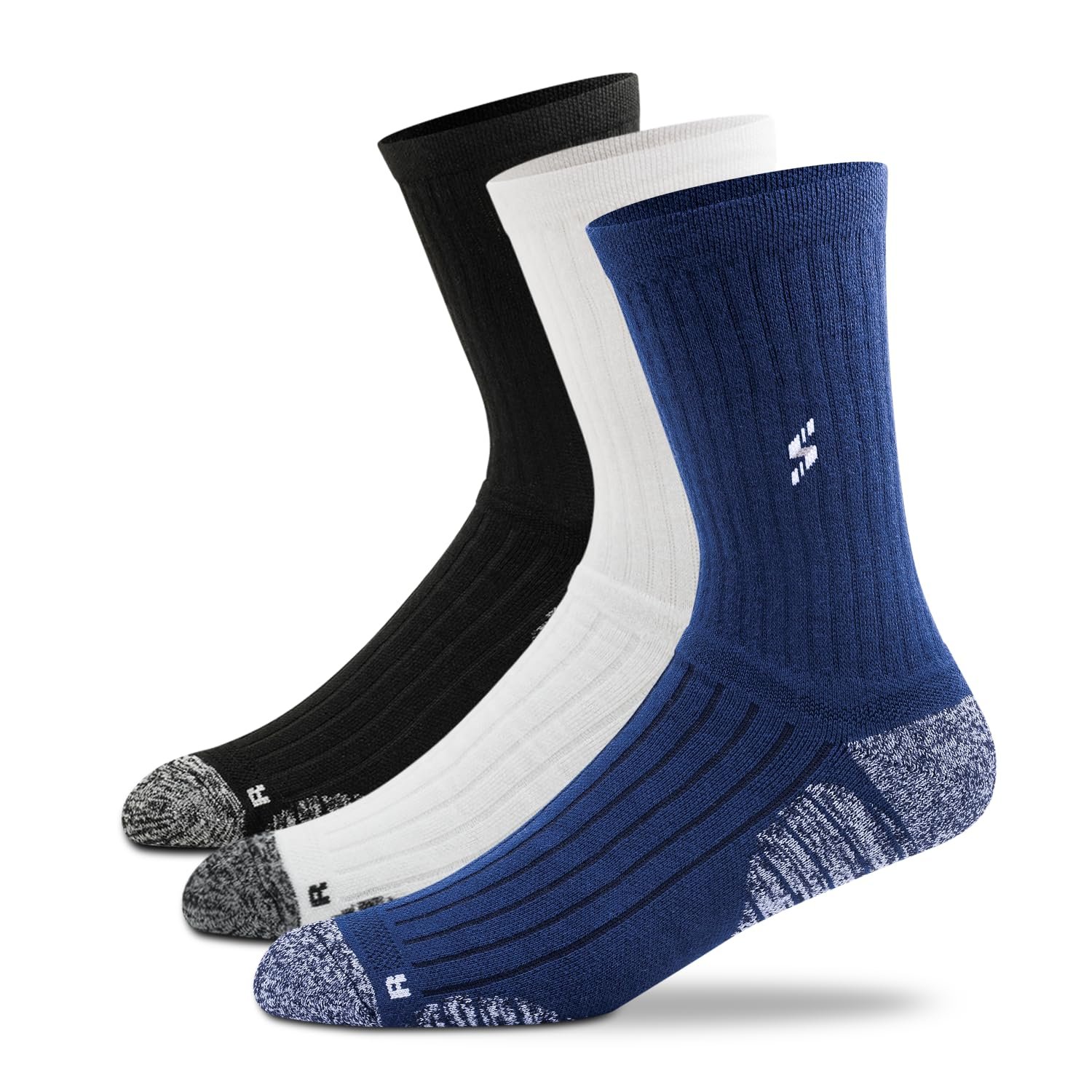 Supersox Calf Length Sports Socks For Men Combo, Made With Durable Breathable Cotton, Anti Odour, Anti Bacterial, Anti Sweat, Moisture Aborbant with Thick Cushioned Bottom (Multicolor, Pack of 3)