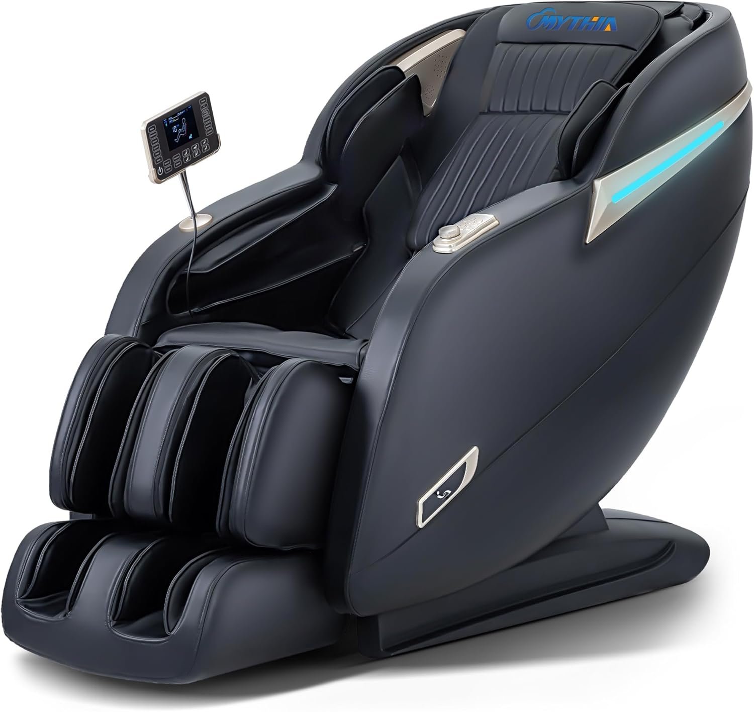 MYTHIA MD906 2026 Massage Chair – Full Body Zero Gravity Recliner with 3D Massage, Heat Therapy, Air Pressure & Foot Roller, Bluetooth & USB Charging Port for Home & Office Use (Black)