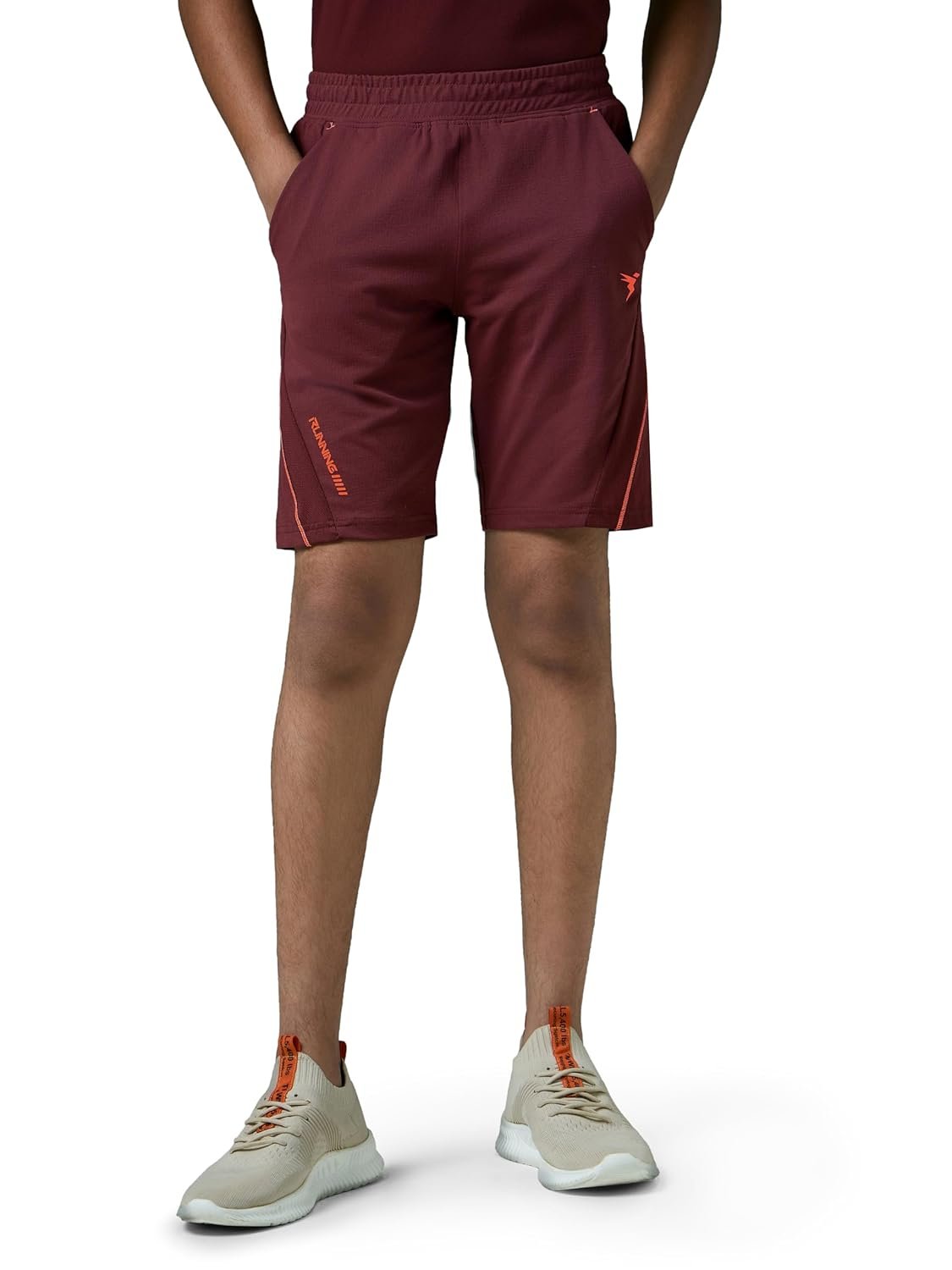 TECHNOSPORT Boy’s Slim Fit Solid Sports Shorts with Cotflex with Quick Dry, Anti-Bactirial Properties for Outdoor Play, Sports Activities and Comfortable Wear