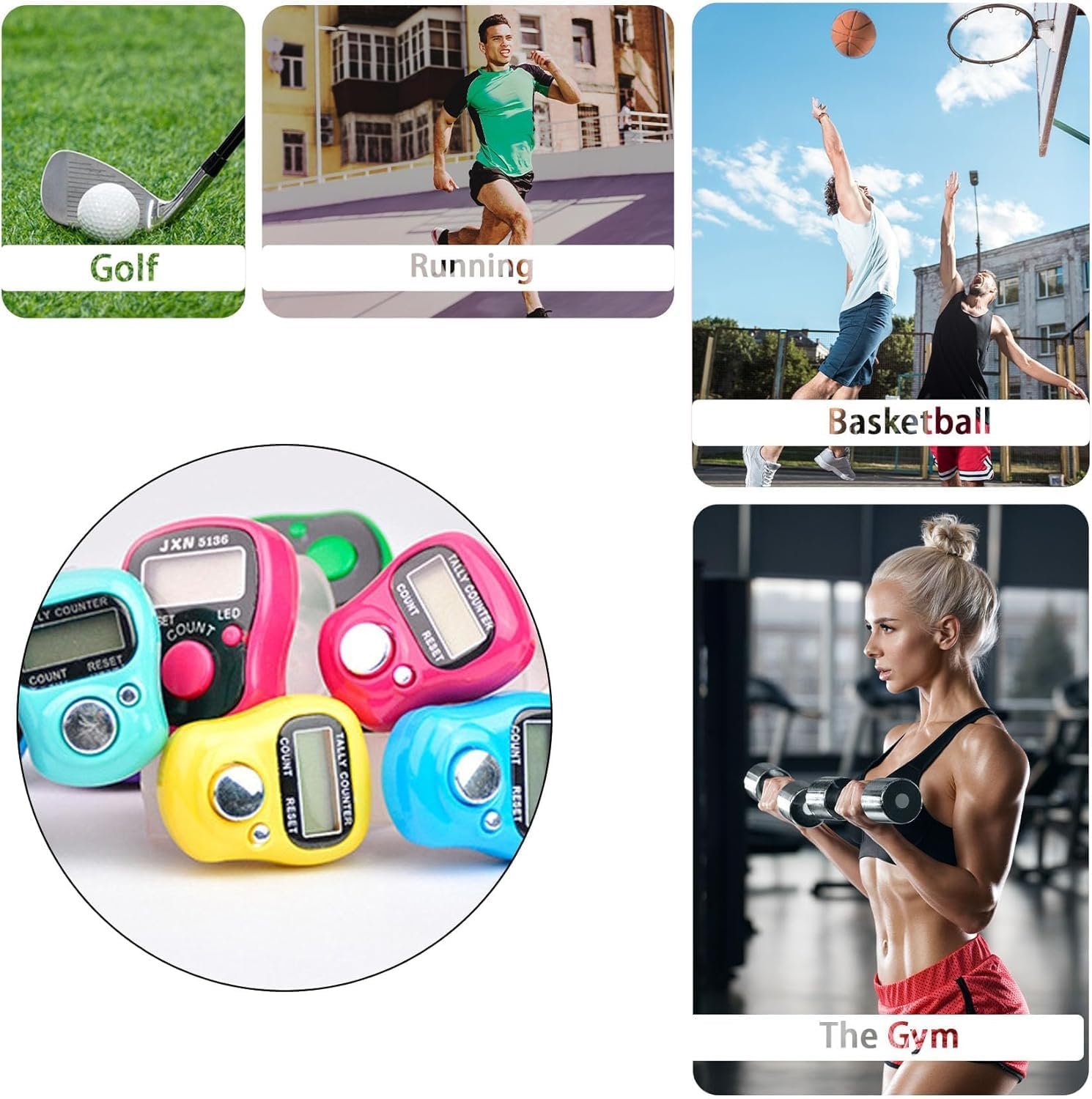 Counter for Chanting Mantra | Pack of 10 Manual Hand Finger Tally Counters – Digital Electronic Counting Machine, Naam Jap Counter for Cricket,