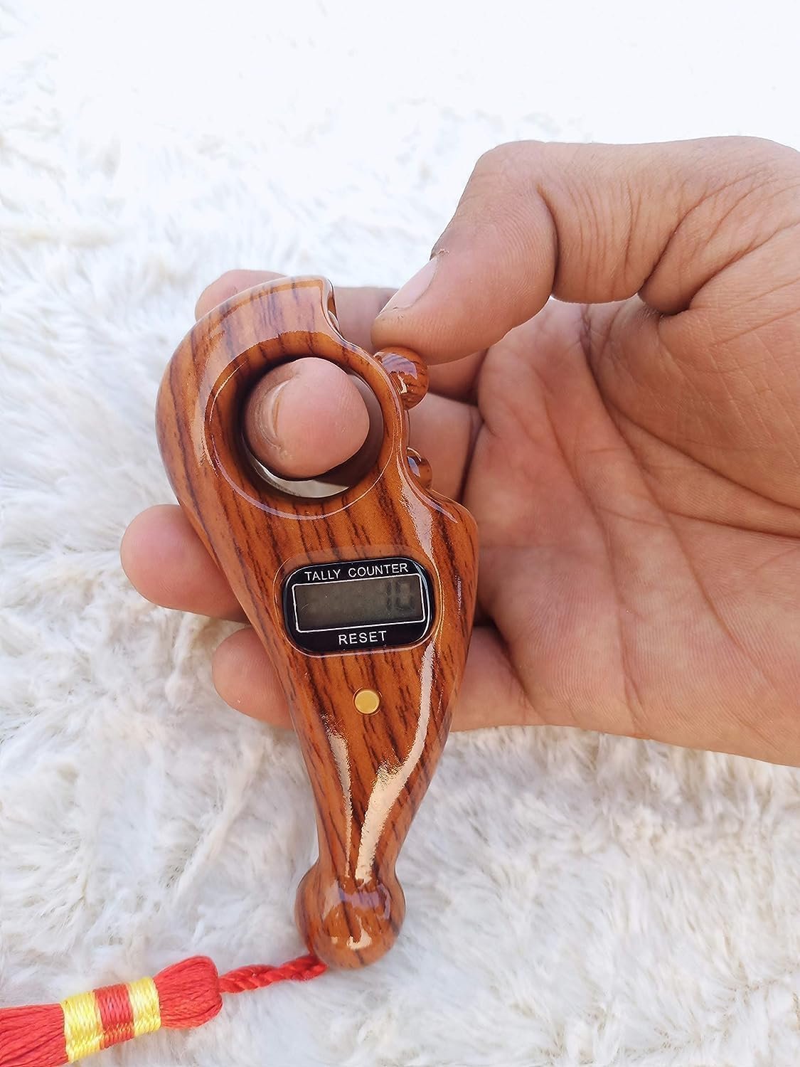 Wooden Compass with Digital Counter for Japa Path | Direction Finder with Manual Reset | Spiritual Counting Tool for Pooja & Travel. (Pack of 1)