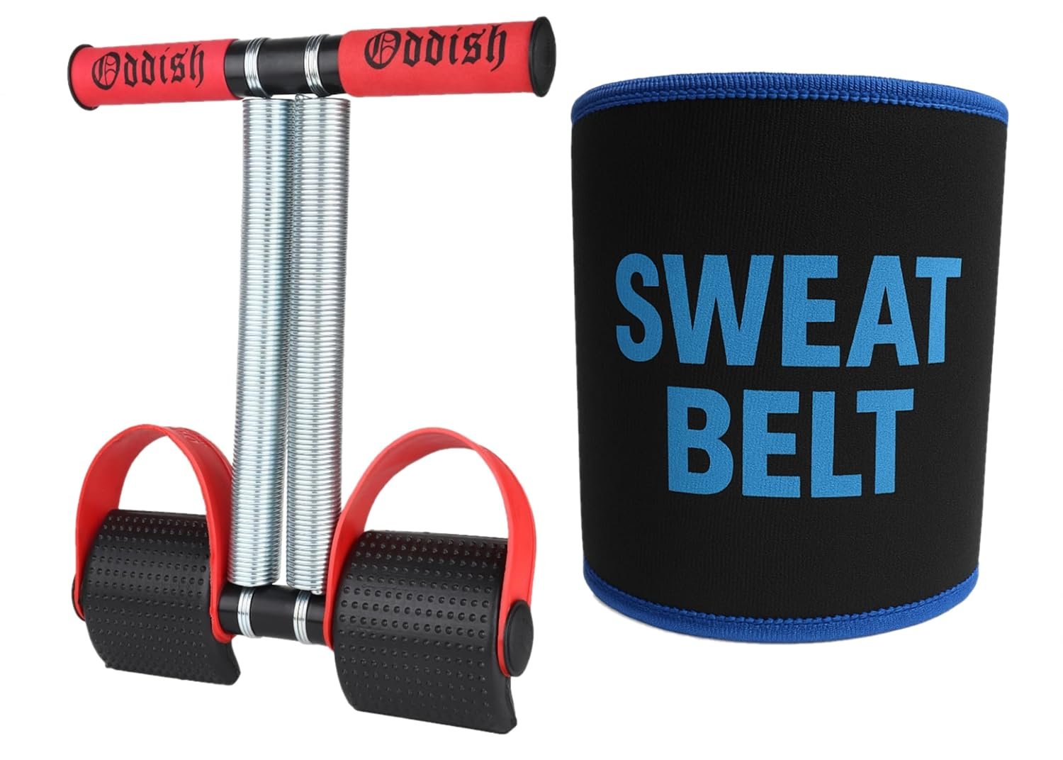 ODDISH; way to fitness Tummy Trimmer with Double Spring & Sweat Belt Combo for Men & Women | Home Workout Equipment for Full Body Exercise, Weight Loss, Abs, Core & Belly Fat Burner (Maroon)