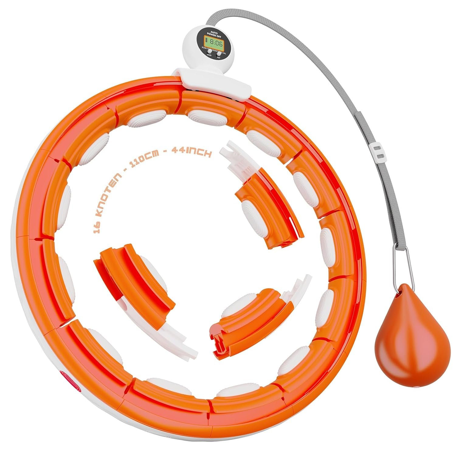 FYA Smart Hula Infinity Hoop for Weight Loss, Fitness Quiet Hula Circle with Ball and Counter, Exercise Hoop for Women Slimmer Waist, Abs Workout Equipment