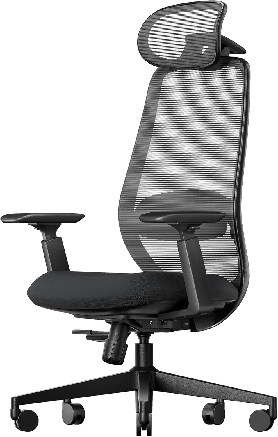 ProtoArc Ergonomic Office Chair – EC200 High-Back Mesh Computer Chair with Lumbar Support, 3D Adjustable Headrest & Sliding Seat for 8+ Hour Comfort, Big & Tall Home Office Desk Chairs – Black