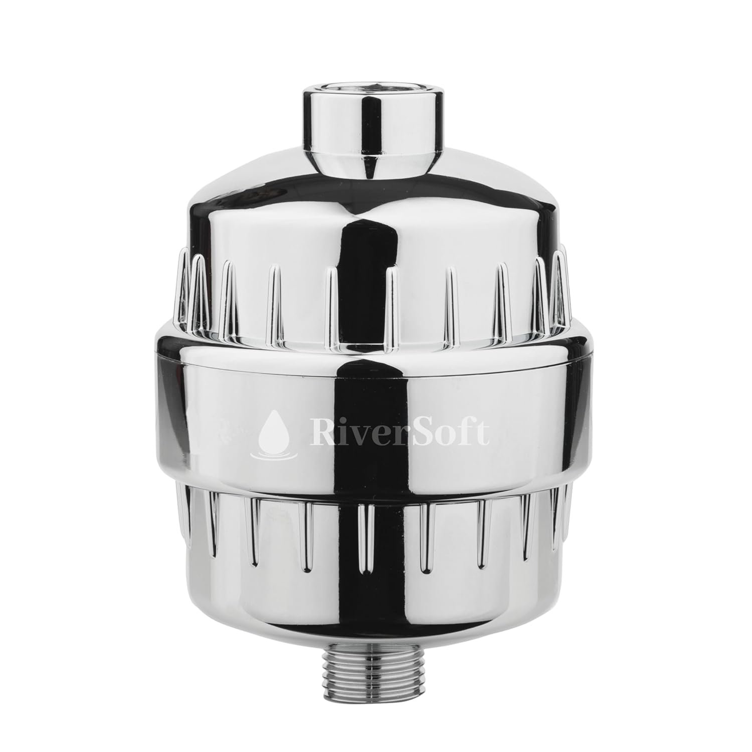 RIVERSOFT SF-15 PRO Shower and tap Filter for Hard Water with 15 Stage | Hard Water Softener for Tap | Hard Water Filter (Pack of 1,Chrome)